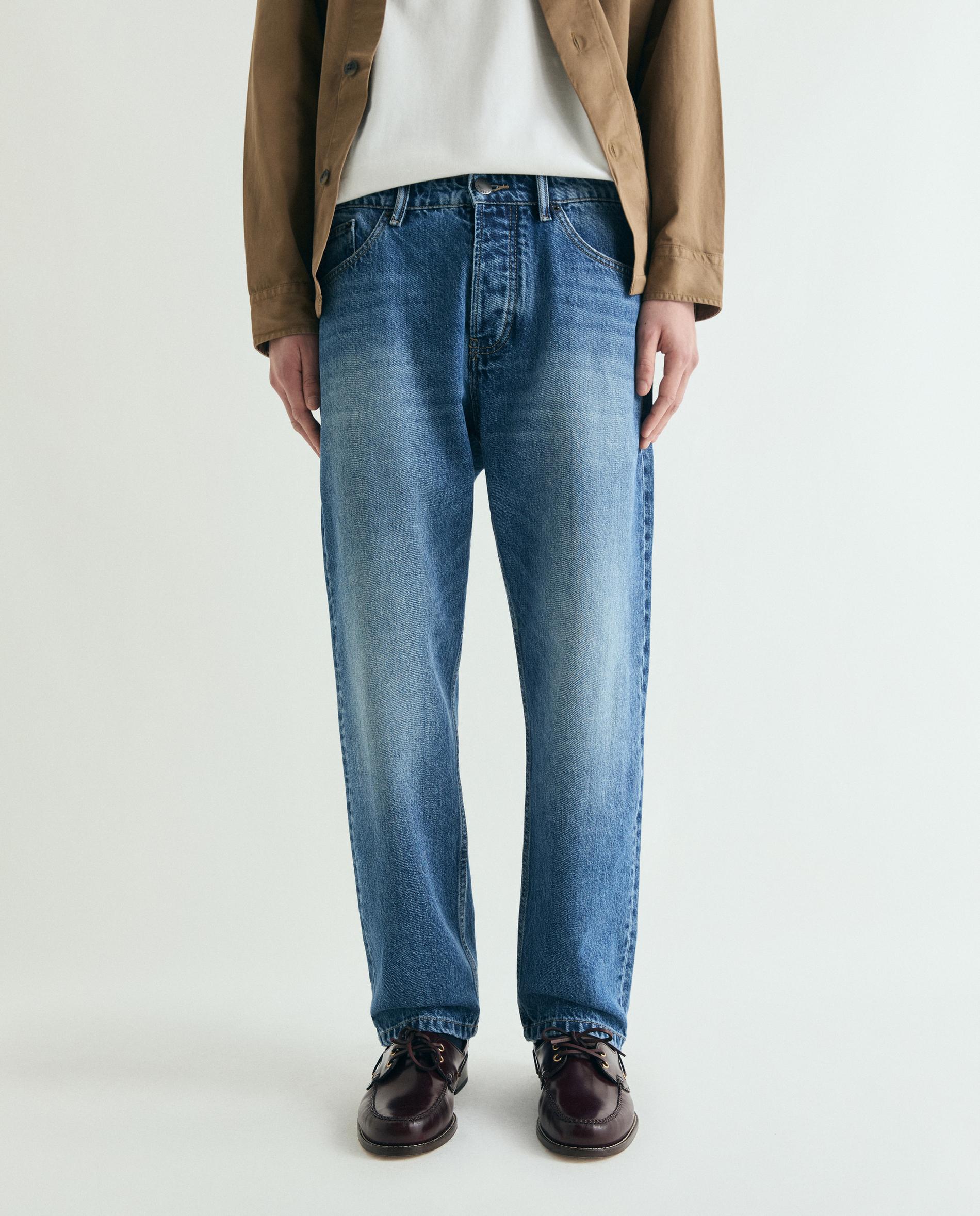 Imagen 2 de Vaquero recto de hombre cropped de tiro medio - Scalpers - Azul Azul