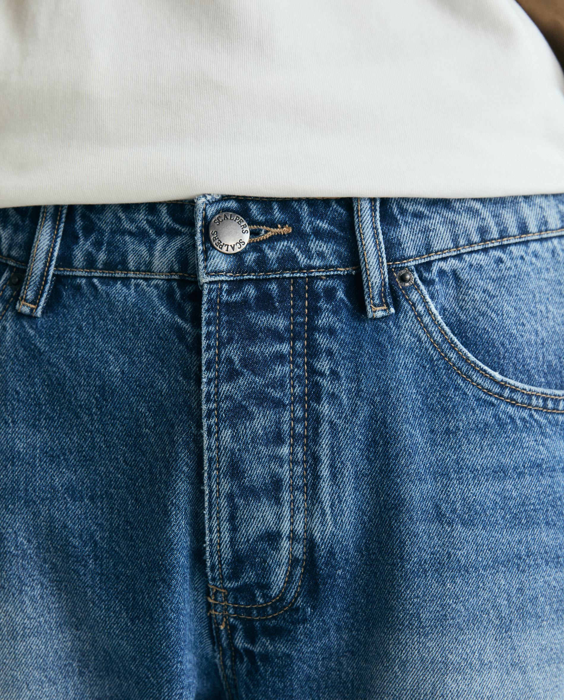 Imagen 4 de Vaquero recto de hombre cropped de tiro medio - Scalpers - Azul Azul