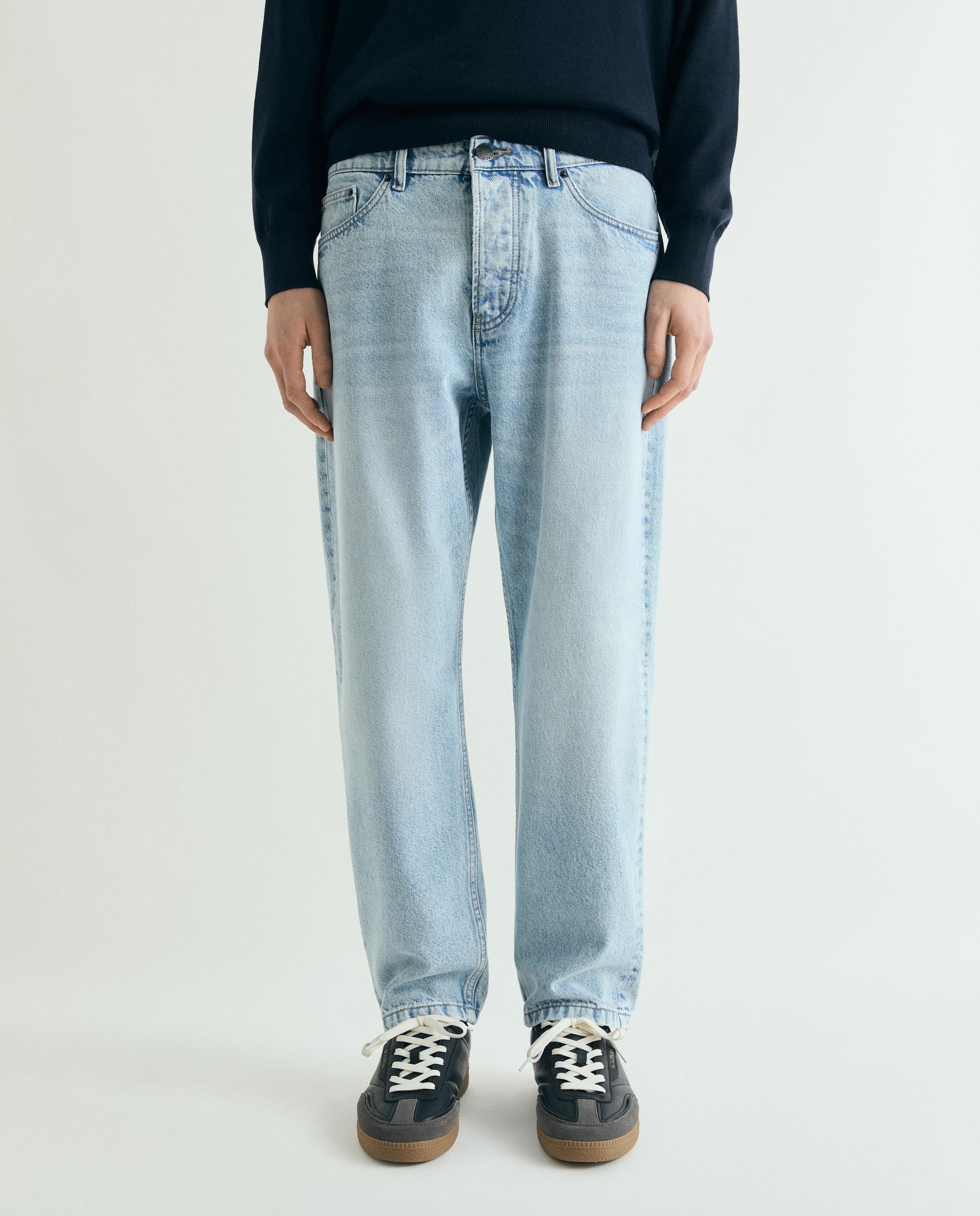 Vaquero recto de hombre cropped de tiro medio - Scalpers - Azul claro Azul claro-2