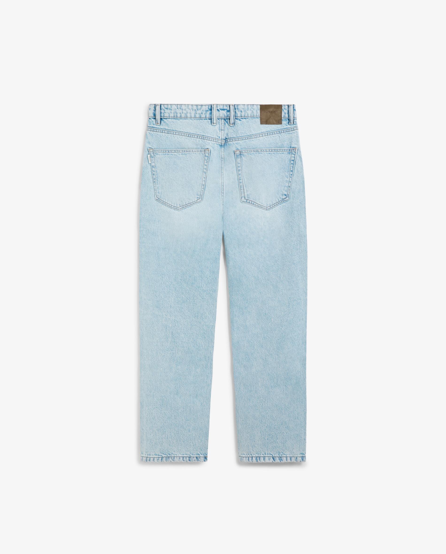 Vaquero recto de hombre cropped de tiro medio - Scalpers - Azul claro Azul claro-5