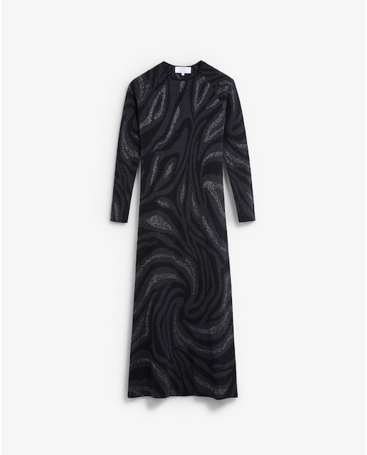 Imagen 0 de Vestido midi de mujer estampado de manga larga