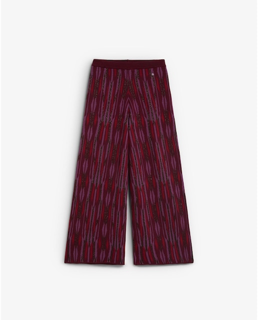 Imagen 0 de Pantalón de punto de mujer ancho con cintura elástica