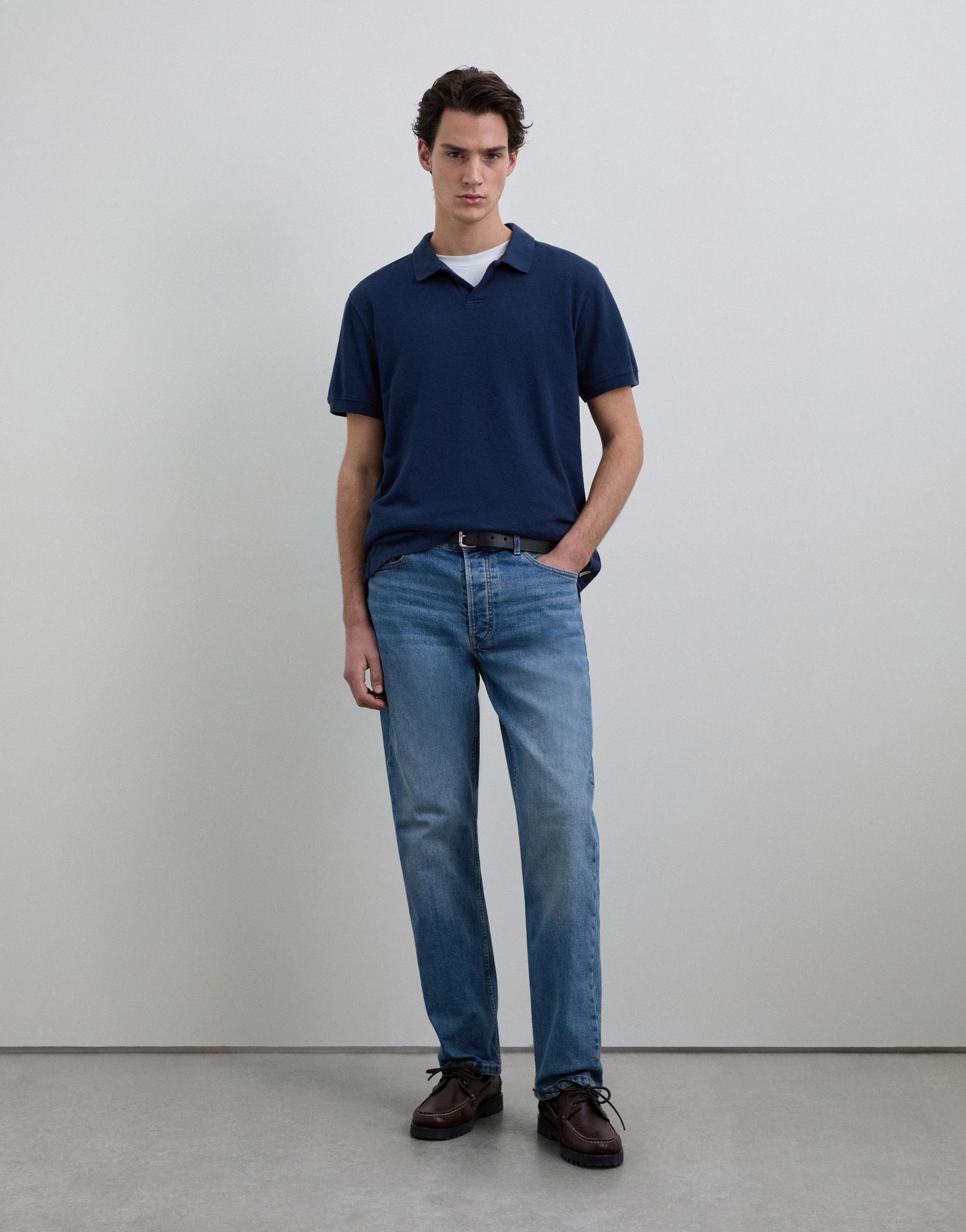 Polo de manga corta de hombre regular fit 100% algodón - Scalpers - Azul marino Azul marino-2