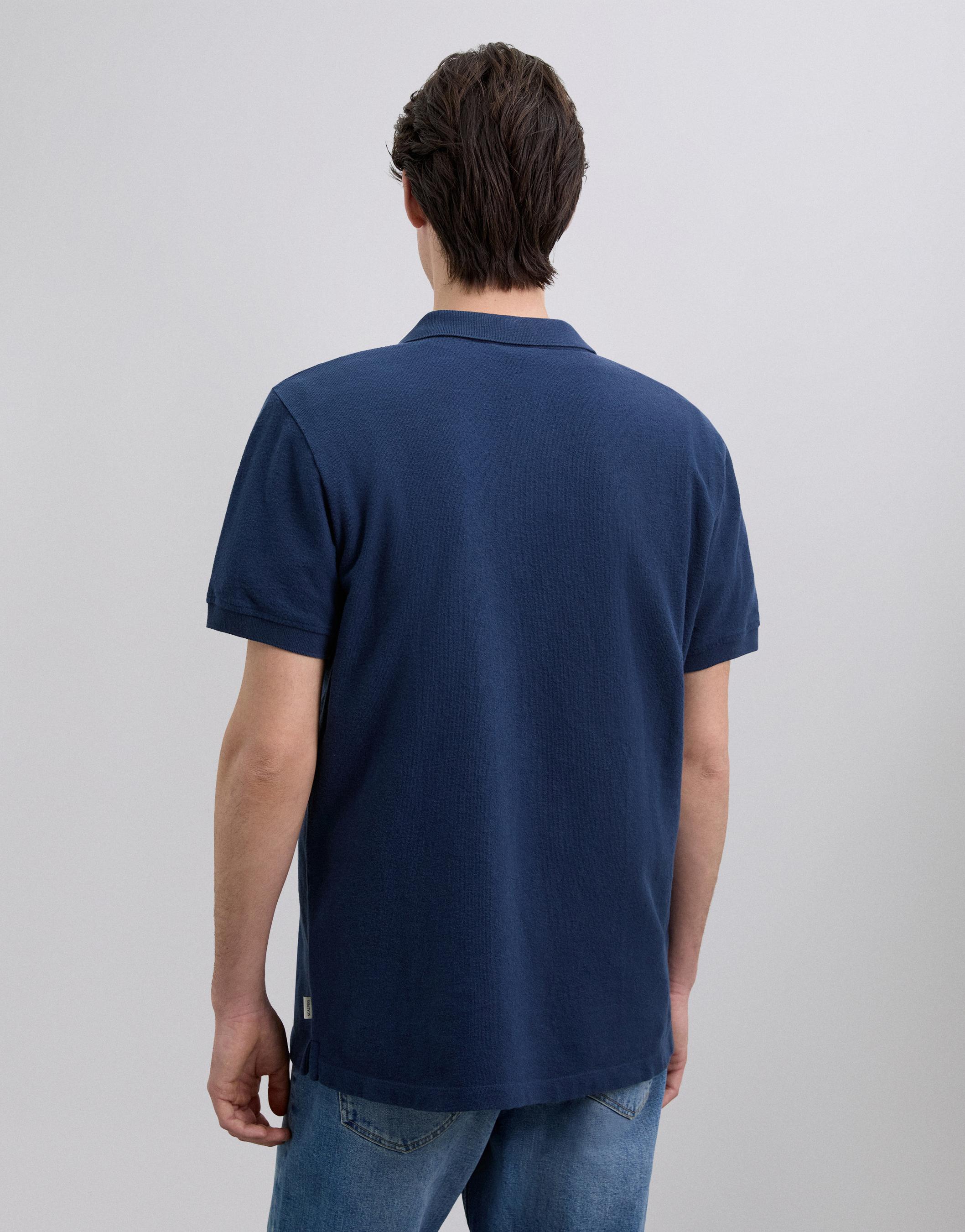 Polo de manga corta de hombre regular fit 100% algodón - Scalpers - Azul marino Azul marino-3