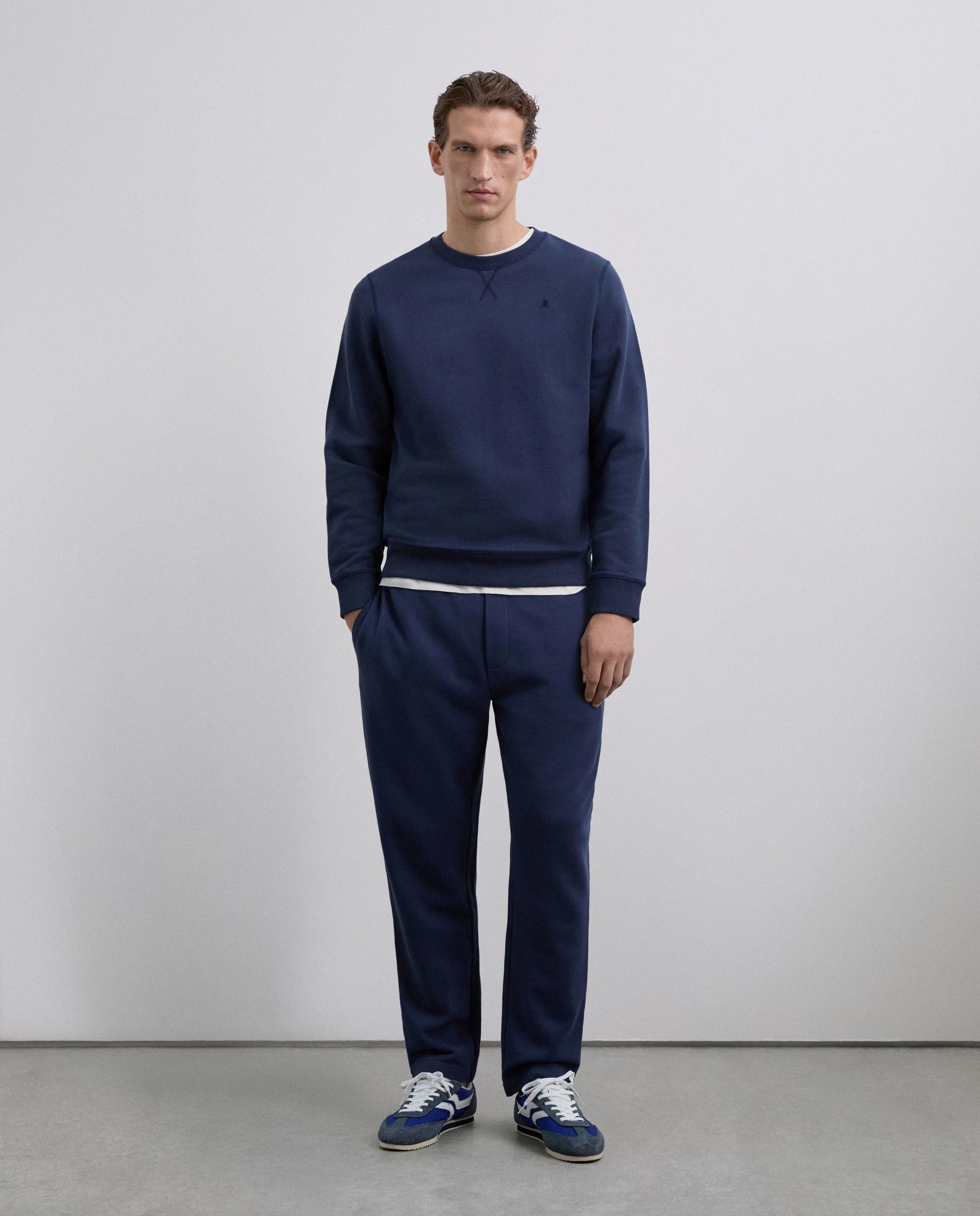 Pantalón joggers de hombre de algodón con cordón ajustable - Scalpers - Azul oscuro Azul oscuro-1