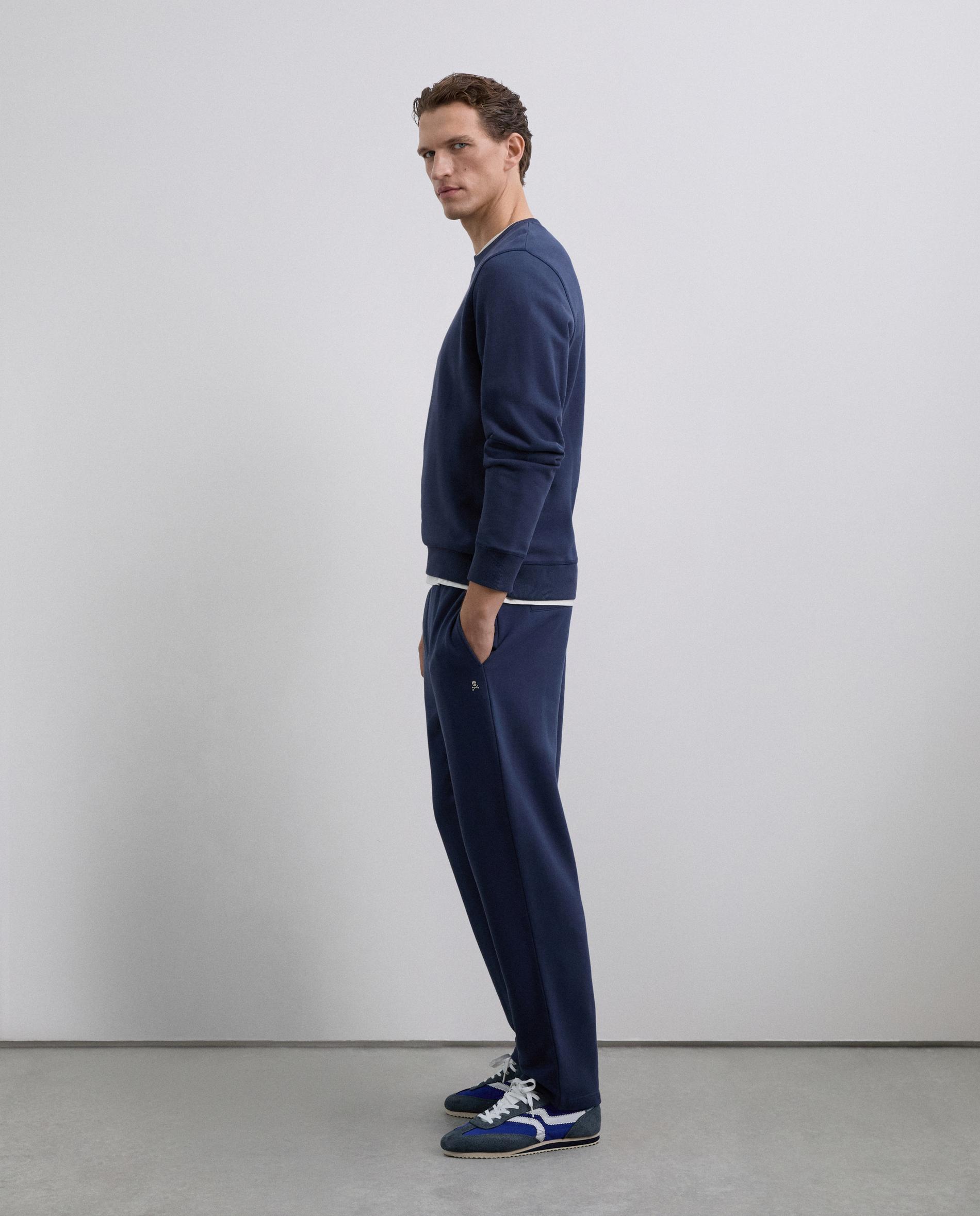 Pantalón joggers de hombre de algodón con cordón ajustable - Scalpers - Azul oscuro Azul oscuro-4