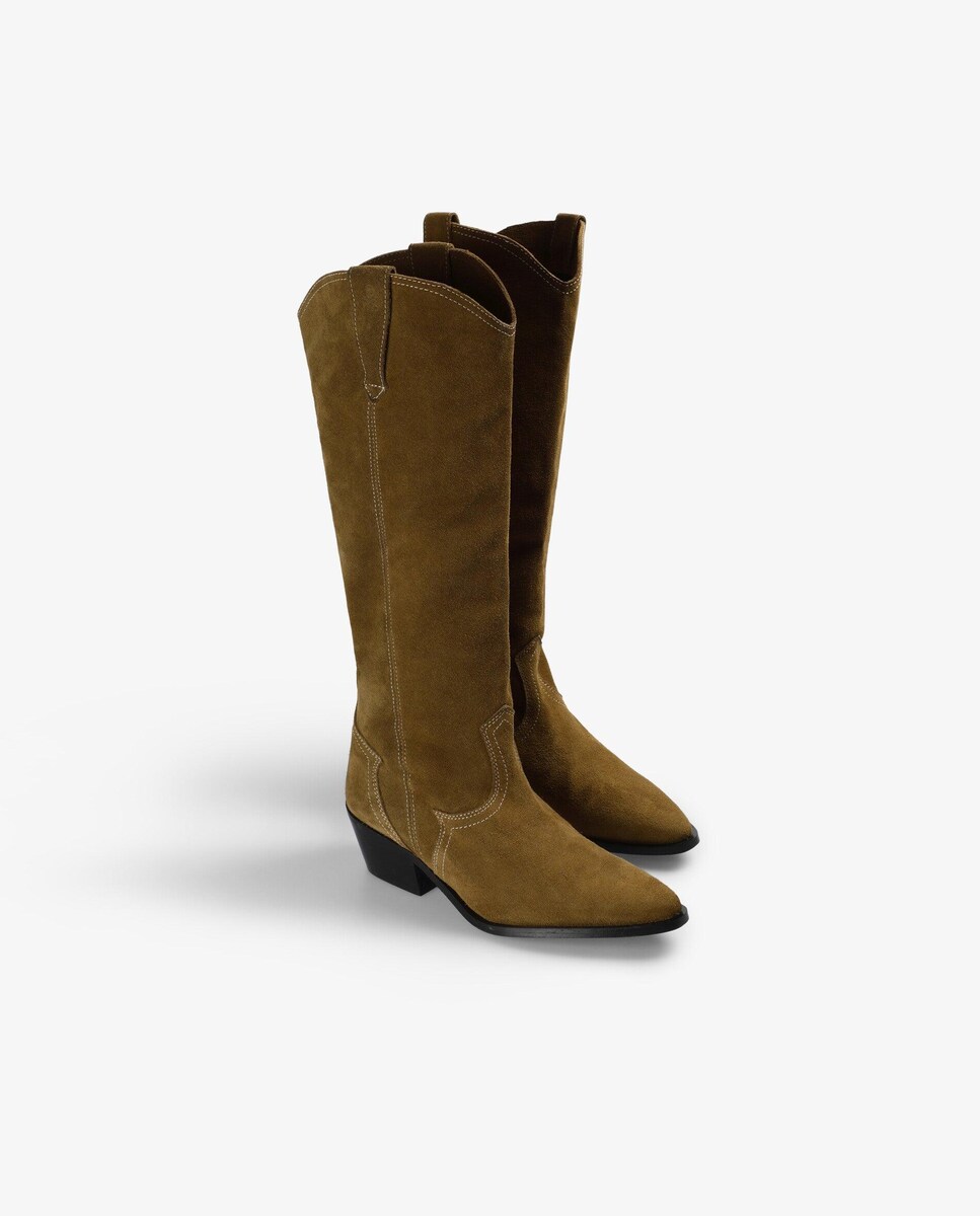 Botas cowboy de mujer de cuero de caña alta · Scalpers · El Corte