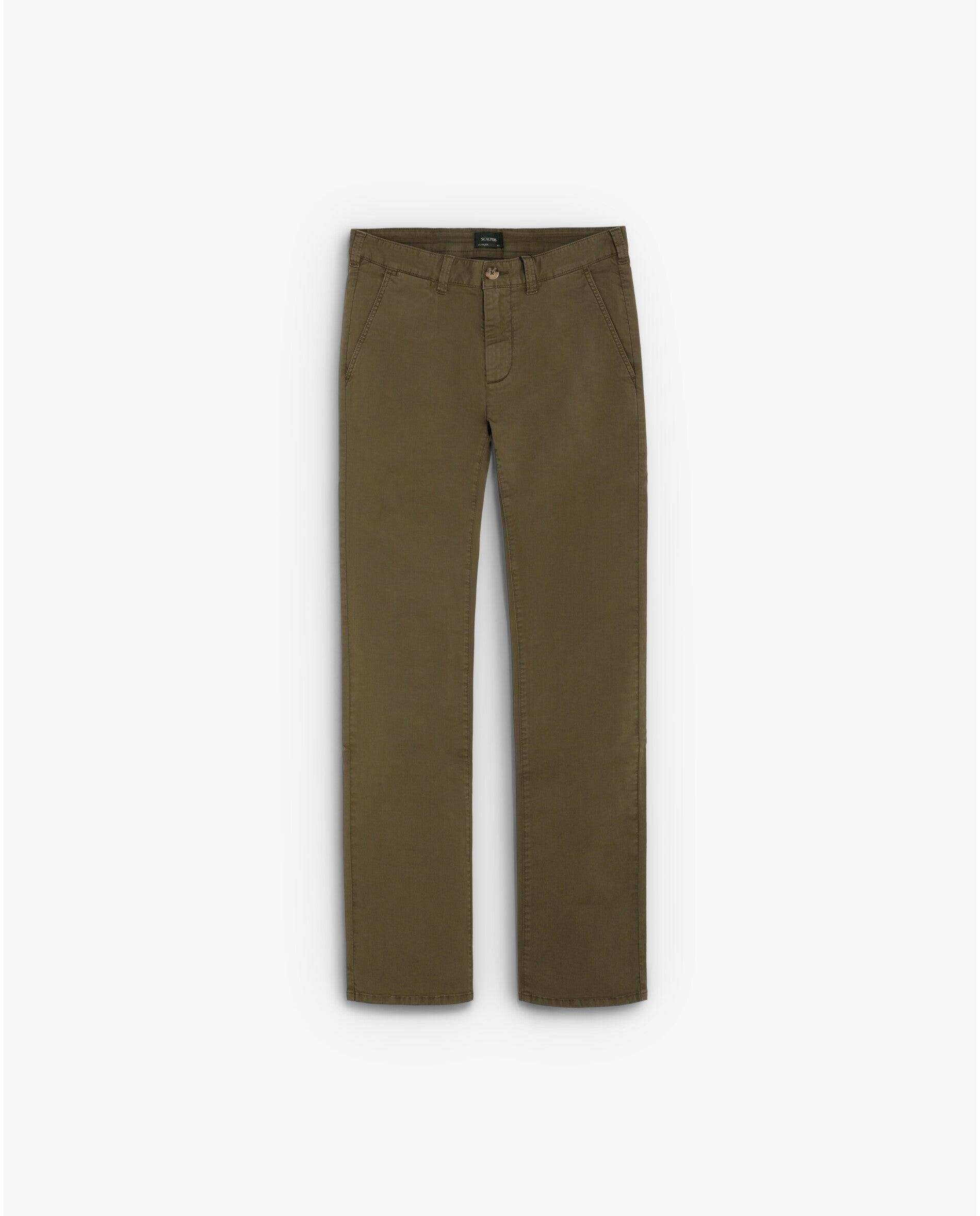 Chino de hombre regular ligeramente elástico - Scalpers - Verde militar Verde militar-6