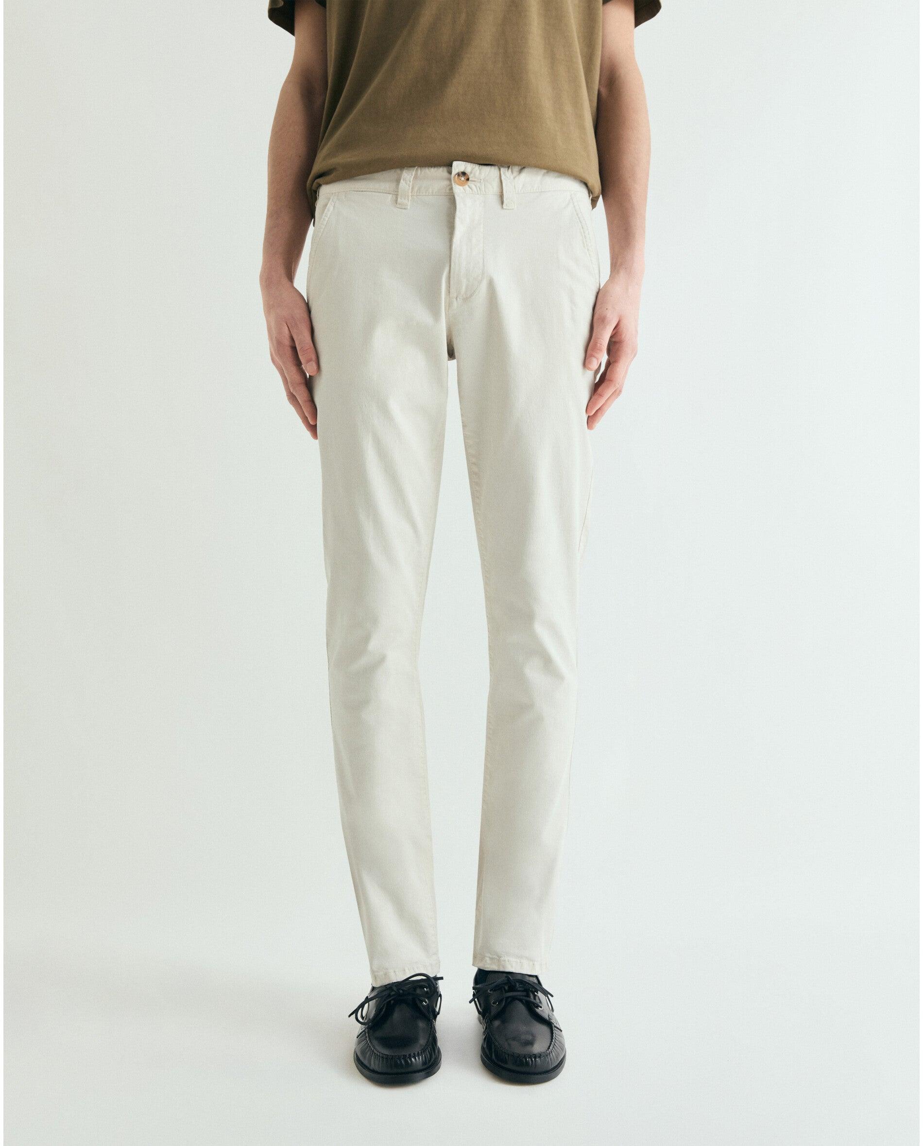 Chino de hombre regular ligeramente elástico - Scalpers - Crema Crema-2