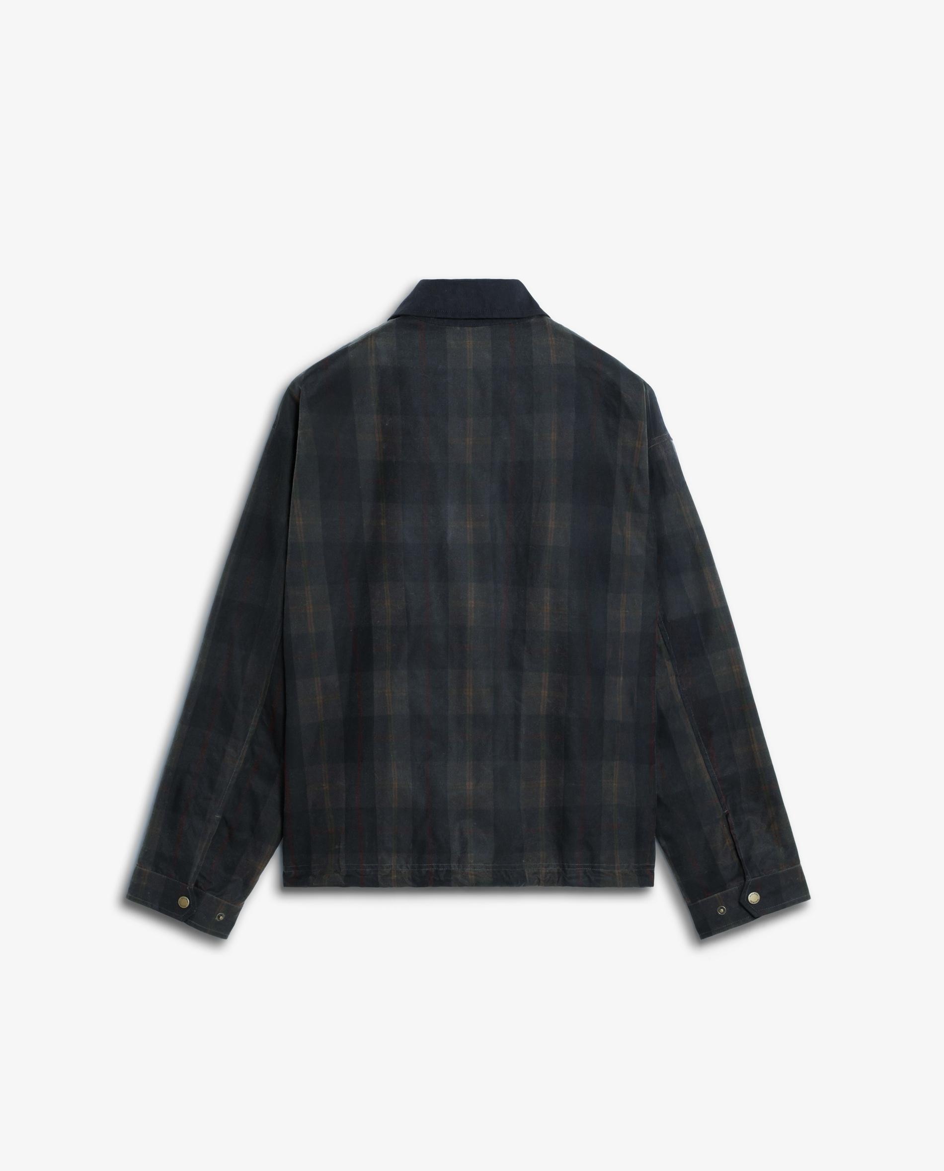 Parka de hombre a cuadros con cierre de snaps - Scalpers - Navy Navy-10