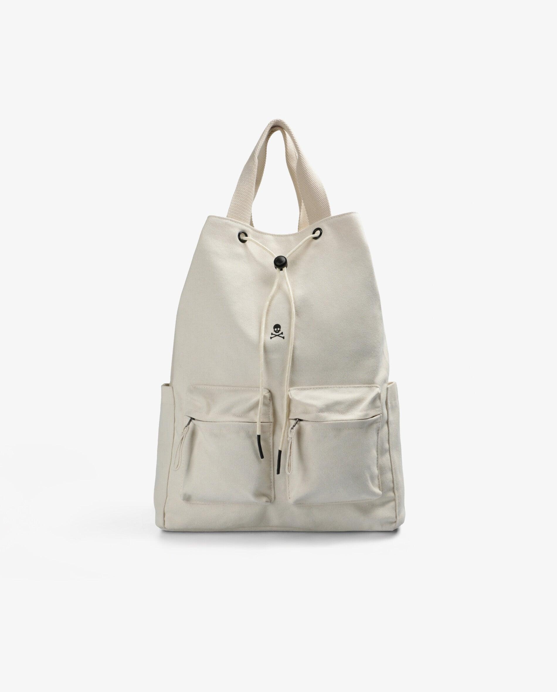 Imagen 0 de Mochila de hombre con bolsillos delanteros y compartimentos laterales Blanco