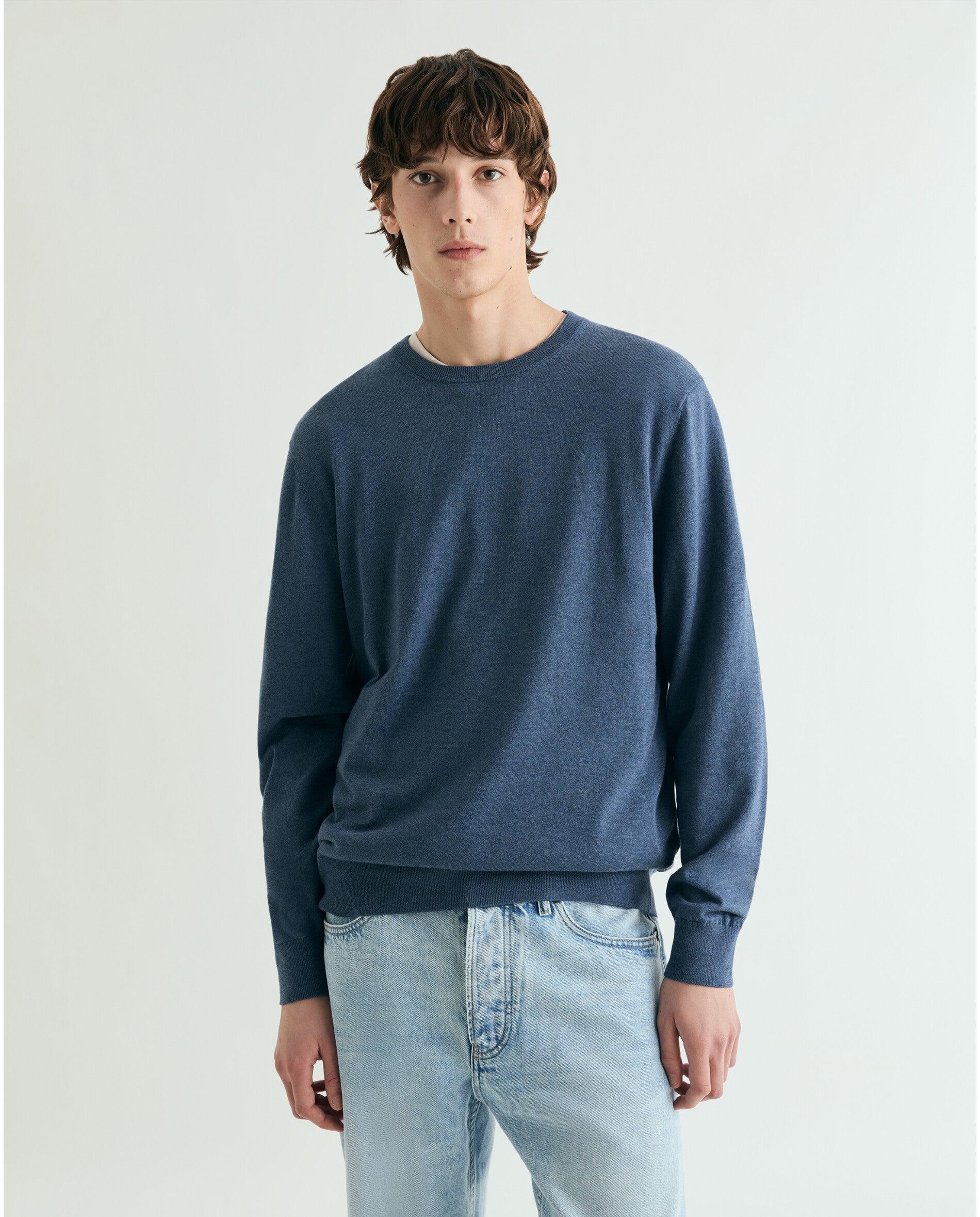 Scalpers - Jersey de hombre de algodón supima con cuello redondo.