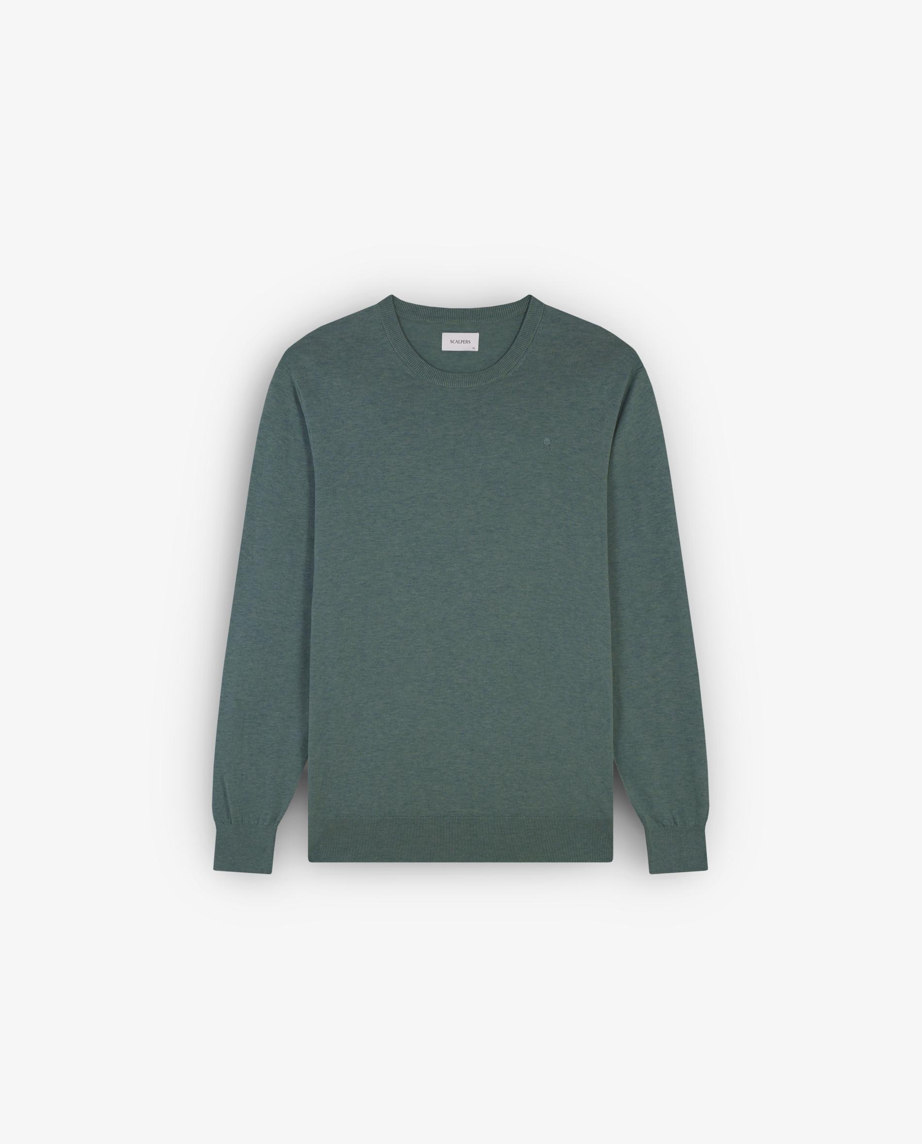 Imagen 6 de Jersey de hombre de algodón supima con cuello redondo - Scalpers - Verde azulado Verde azulado