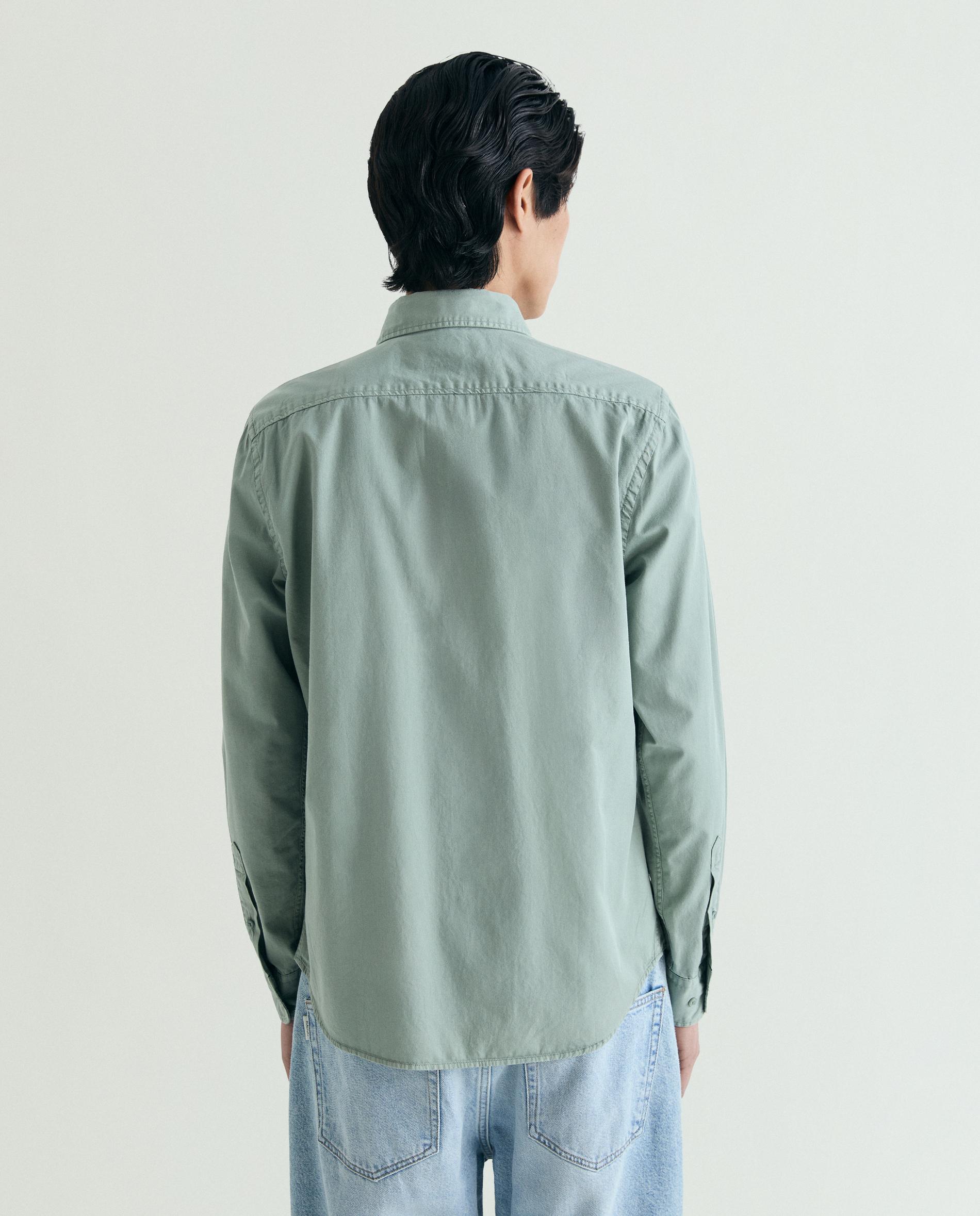 Imagen 2 de Camisa de hombre regular fit con calavera bordada a tono - Scalpers - Verde Agua Verde Agua