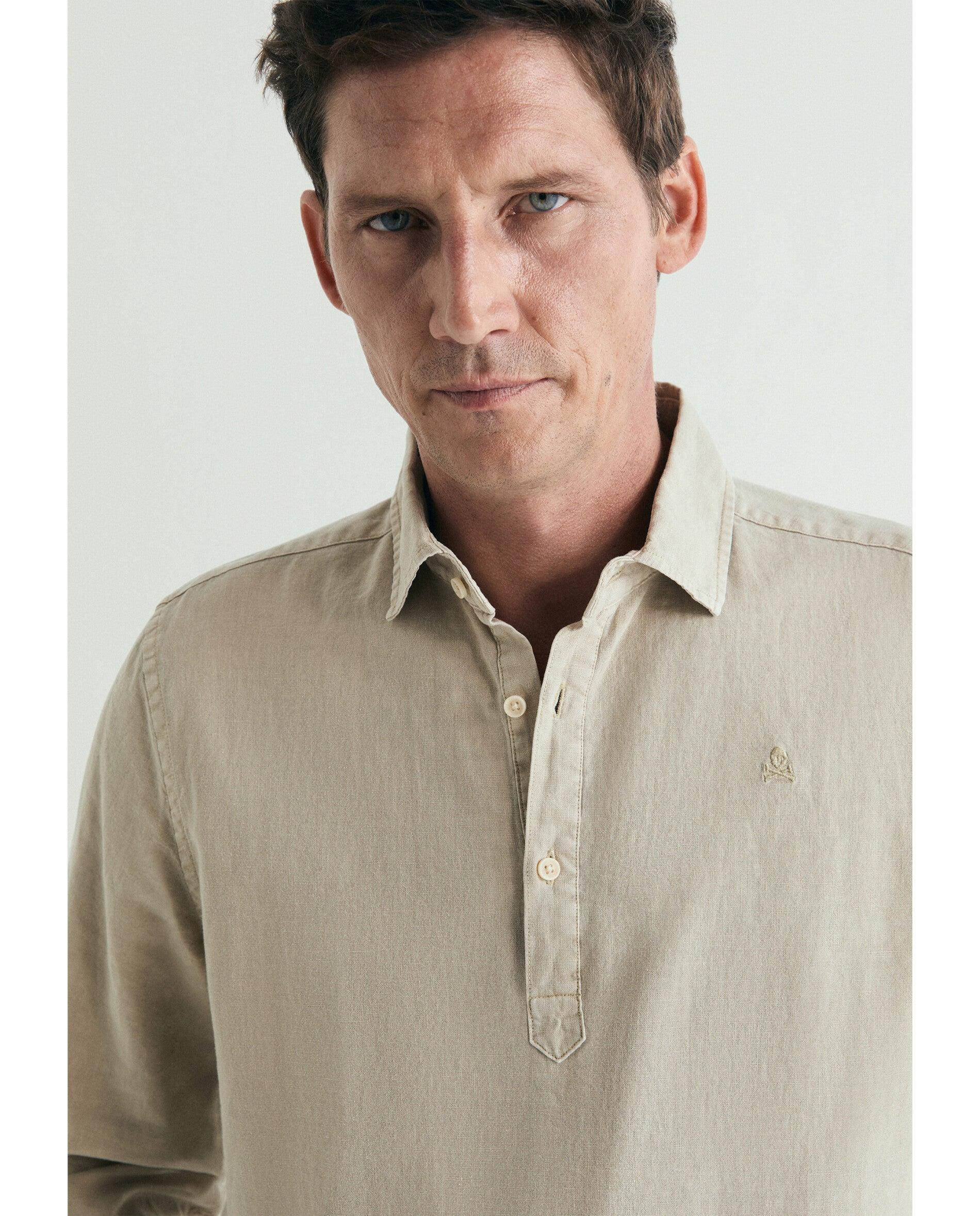 Imagen 4 de Camisa de hombre regular fit tipo polera - Scalpers - Humo Humo