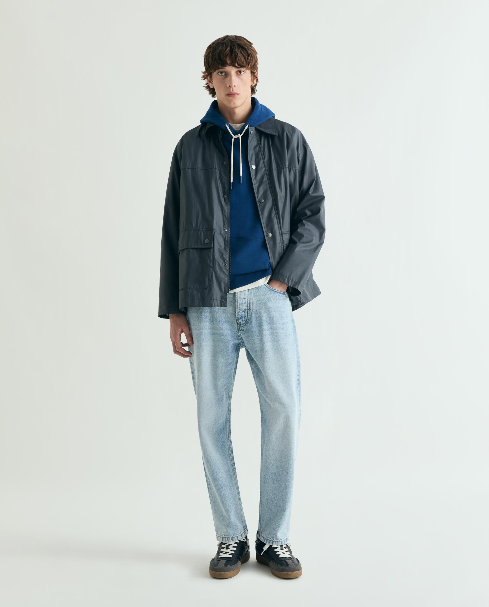 Sudadera de hombre con capucha y bolsillo canguro - Scalpers - Azul oscuro Azul oscuro-3