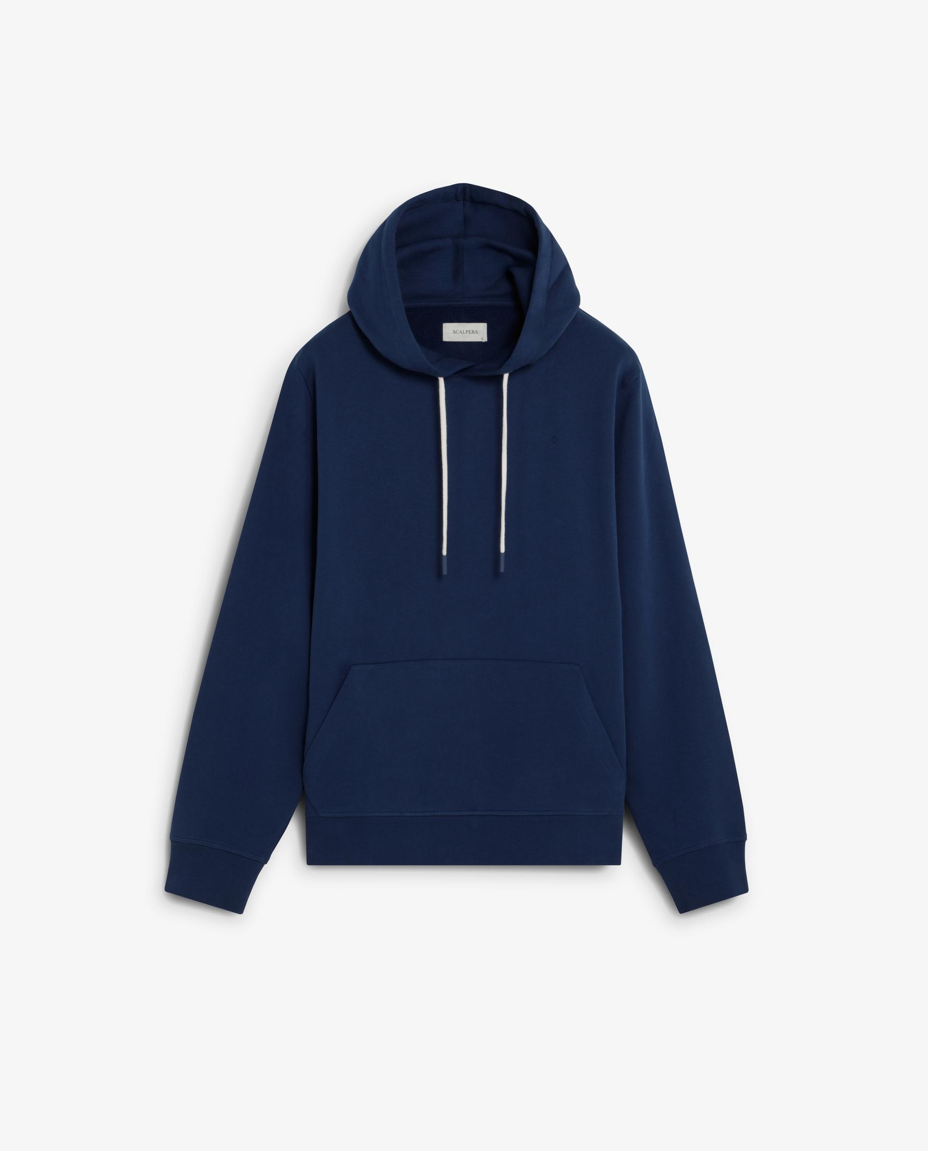 Sudadera de hombre con capucha y bolsillo canguro - Scalpers - Azul oscuro Azul oscuro-6