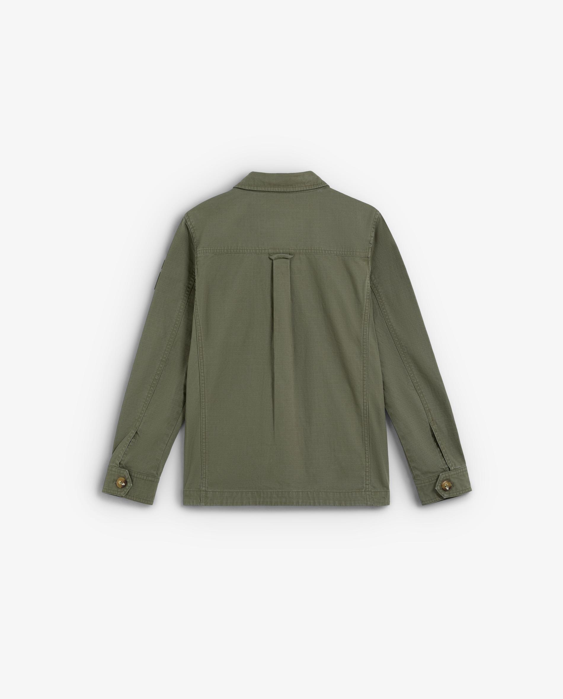 Chaqueta de niño con bolsillos parche y cuello camisero - Scalpers - Kaki Kaki-8