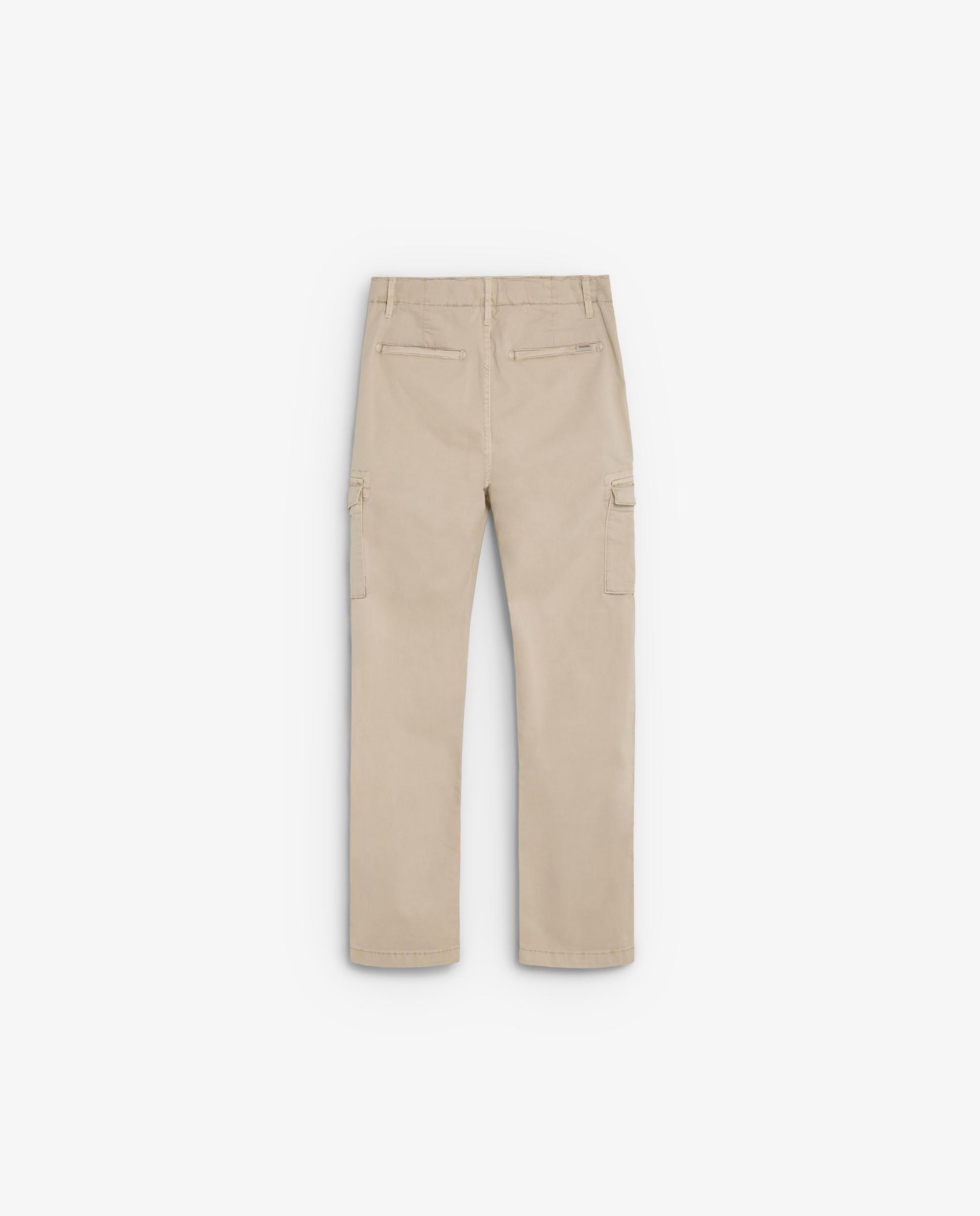Pantalón cargo de niño liso con cierre de botón y cremallera - Scalpers - Beige Beige-4