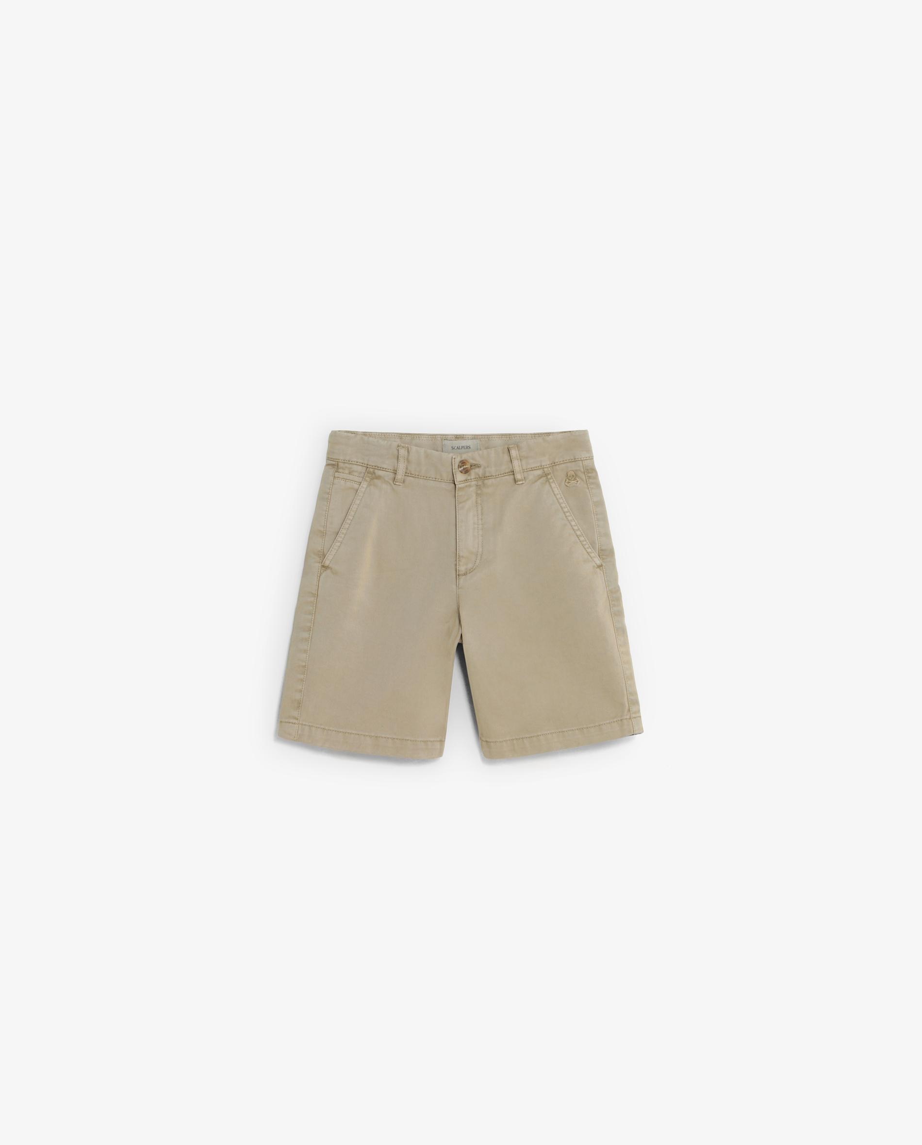 Bermuda de niño con cremallera y botón - Scalpers - Caribe Camel-6