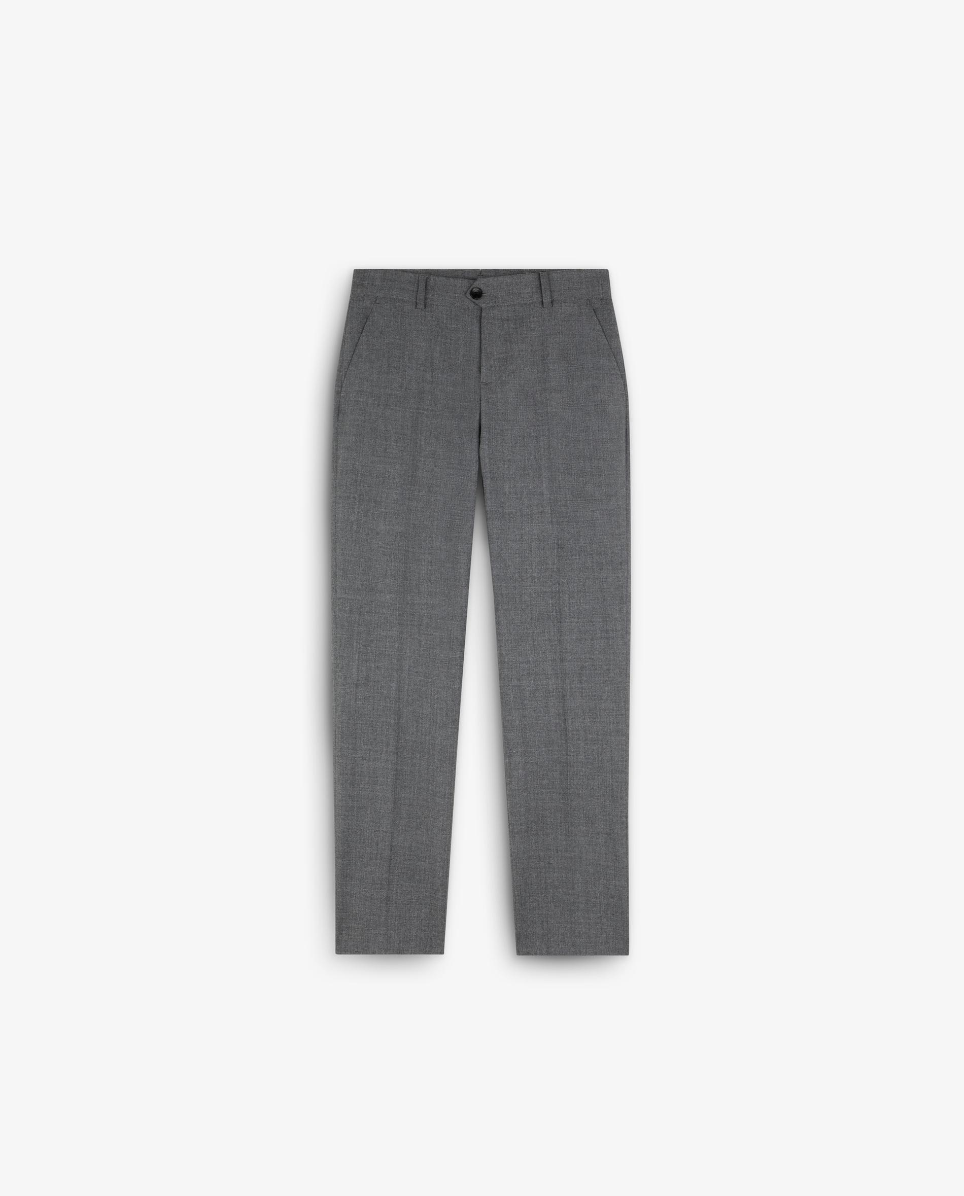 Pantalón de traje de niño regular fit con trabillas - Scalpers - Gris Gris-1