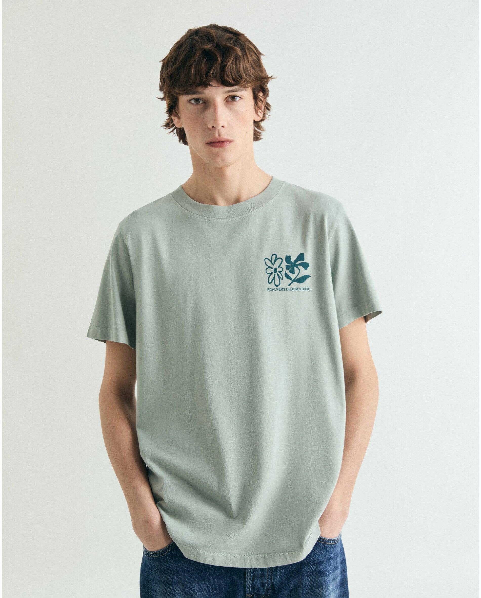 Scalpers - Camiseta de hombre con print trasero de manga corta.