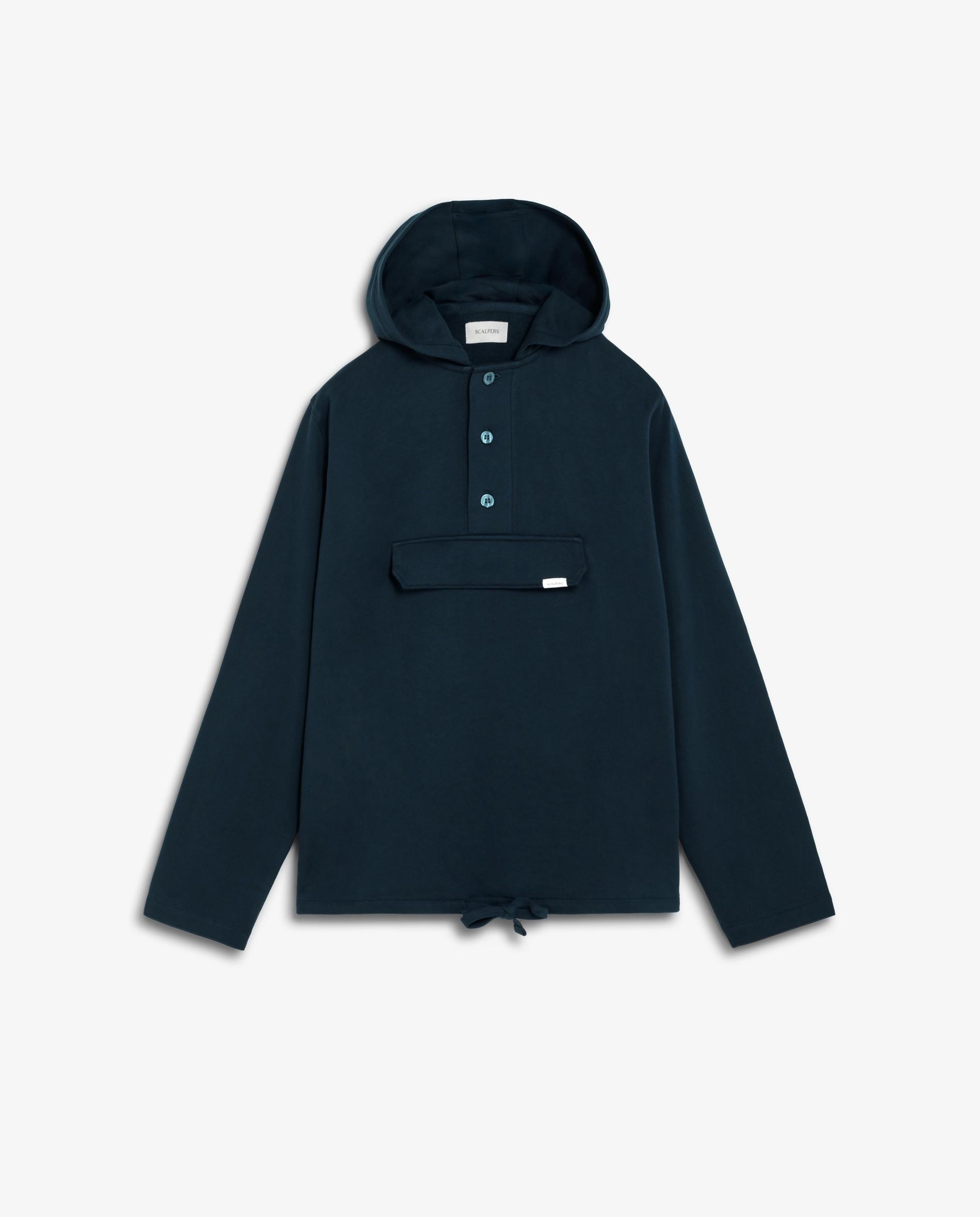 Sudadera con capucha de hombre con bolsillo frontal - Scalpers - Navy Navy-7