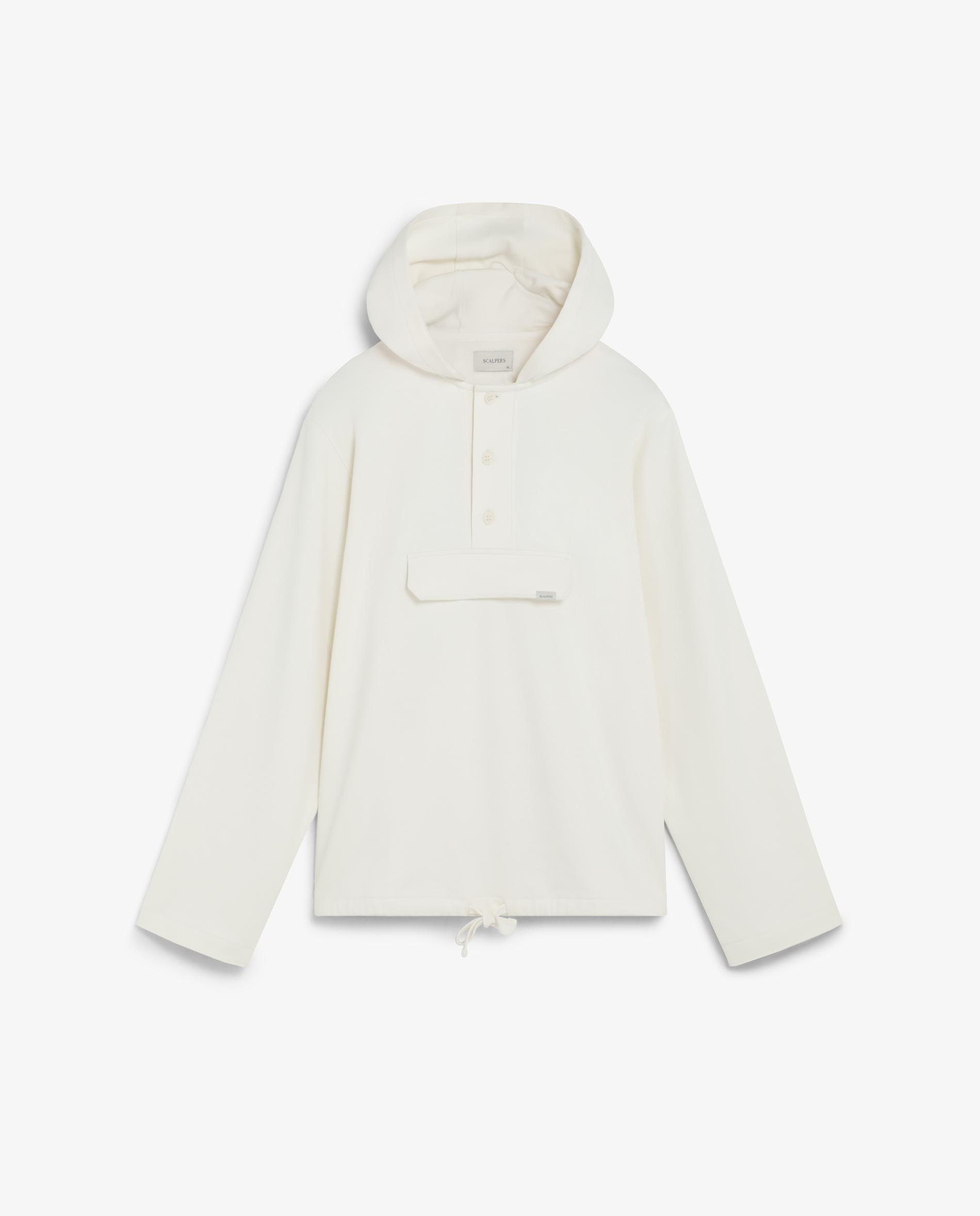 Sudadera con capucha de hombre con bolsillo frontal - Scalpers - Crema Crema-7