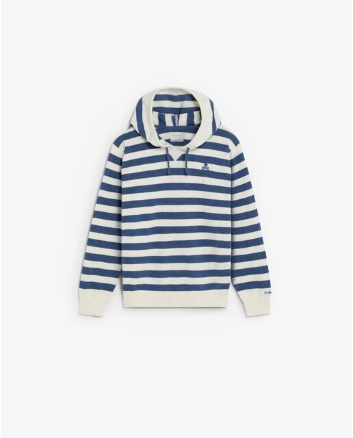 Imagen 0 de Jersey de niño a rayas con capucha
