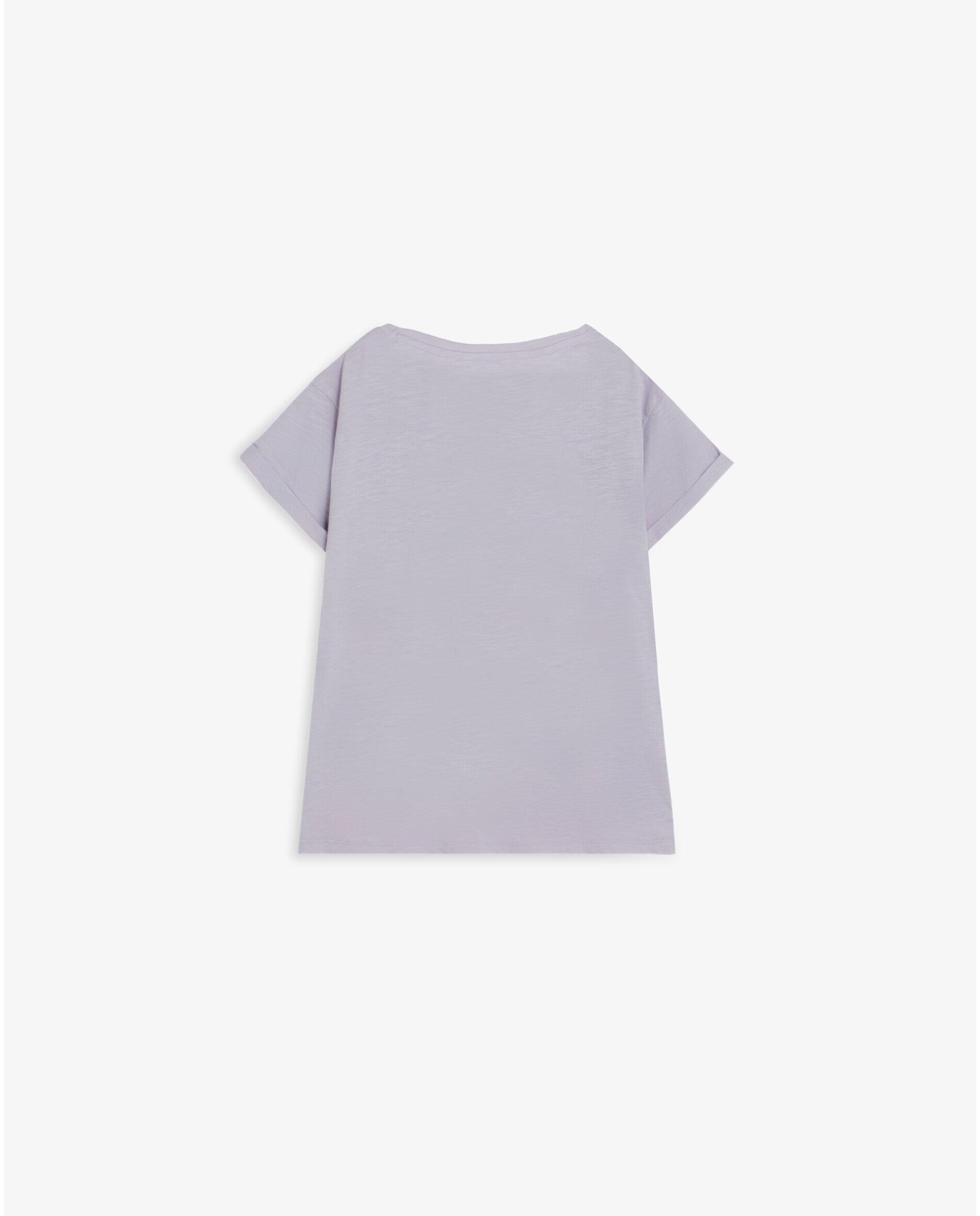 Camiseta de niña de manga corta con dibujo frontal - Scalpers - Lila Lila-4