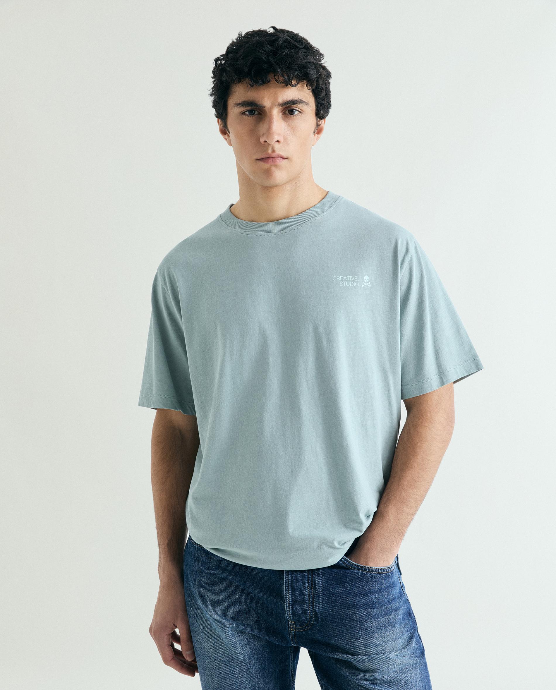 Scalpers - Camiseta de manga corta de hombre con letrero trasero.