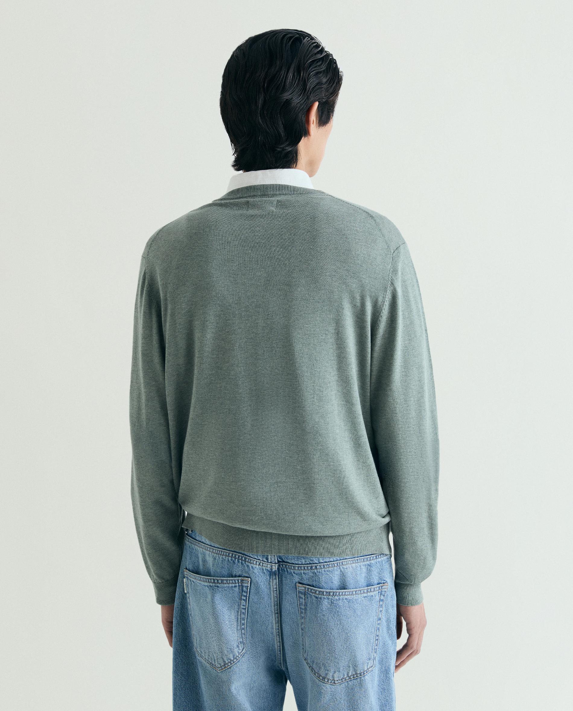 Imagen 2 de Jersey de hombre de algodón supima con cuello pico - Scalpers - Verde menta Verde menta