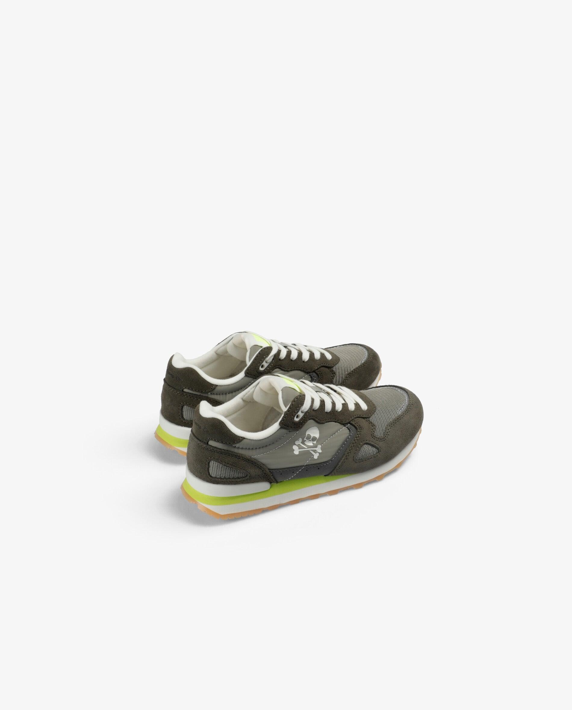 Zapatillas deportivas de niño combinadas con suela de goma - Scalpers - Verde militar Verde militar-2