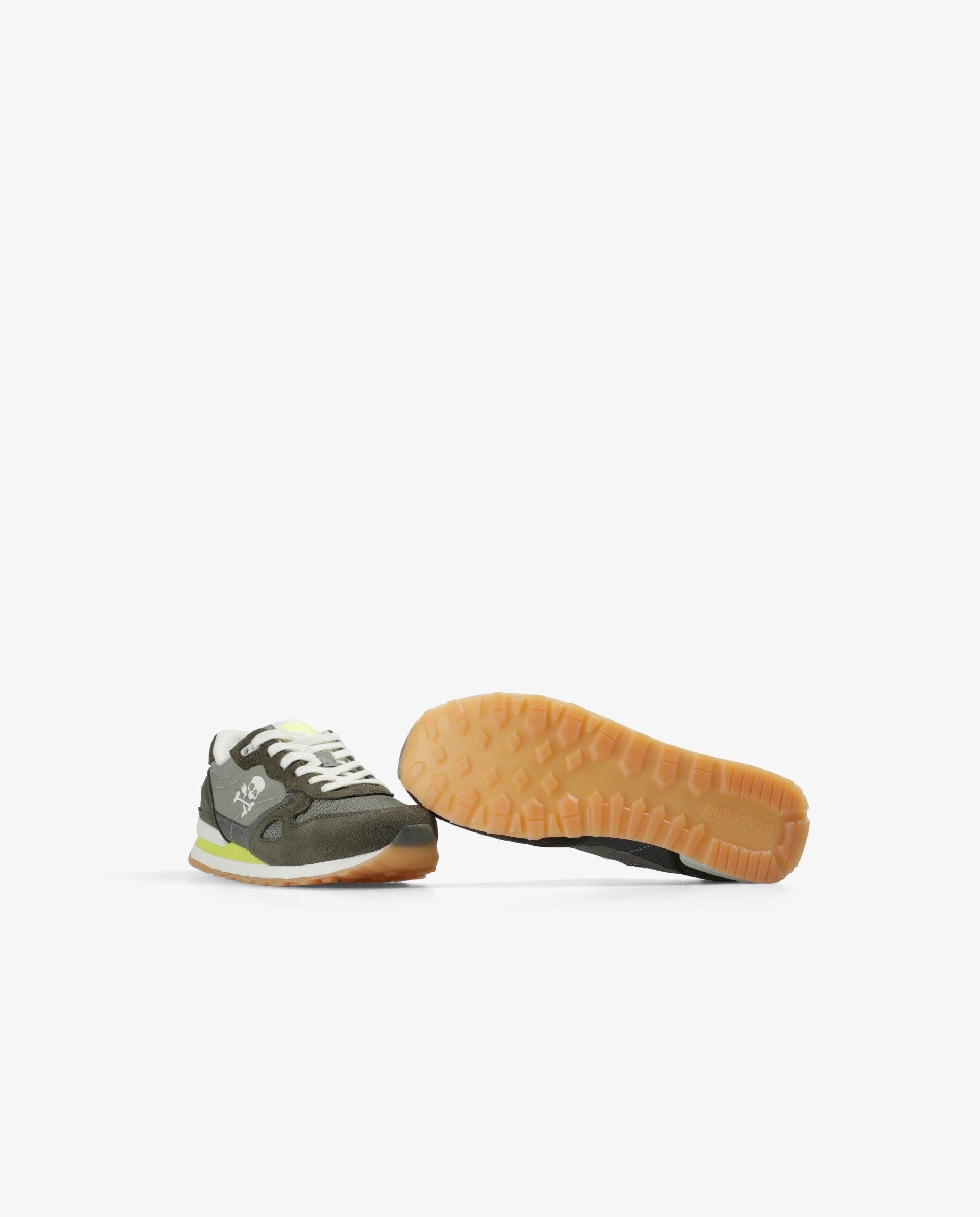 Zapatillas deportivas de niño combinadas con suela de goma - Scalpers - Verde militar Verde militar-4