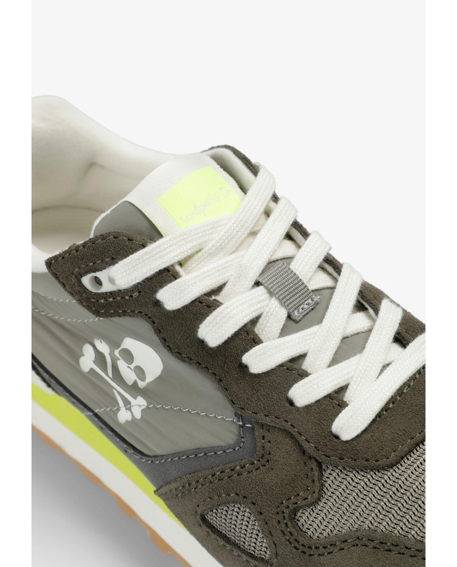 Zapatillas deportivas de niño combinadas con suela de goma - Scalpers - Verde militar Verde militar-6