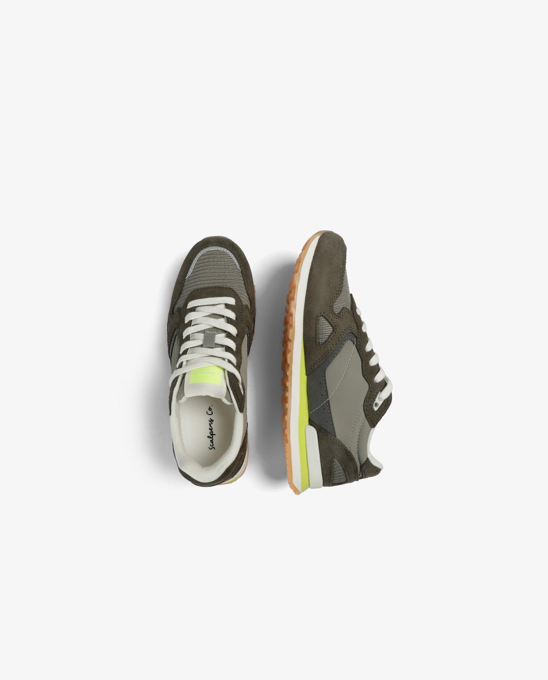 Zapatillas deportivas de niño combinadas con suela de goma - Scalpers - Verde militar Verde militar-8