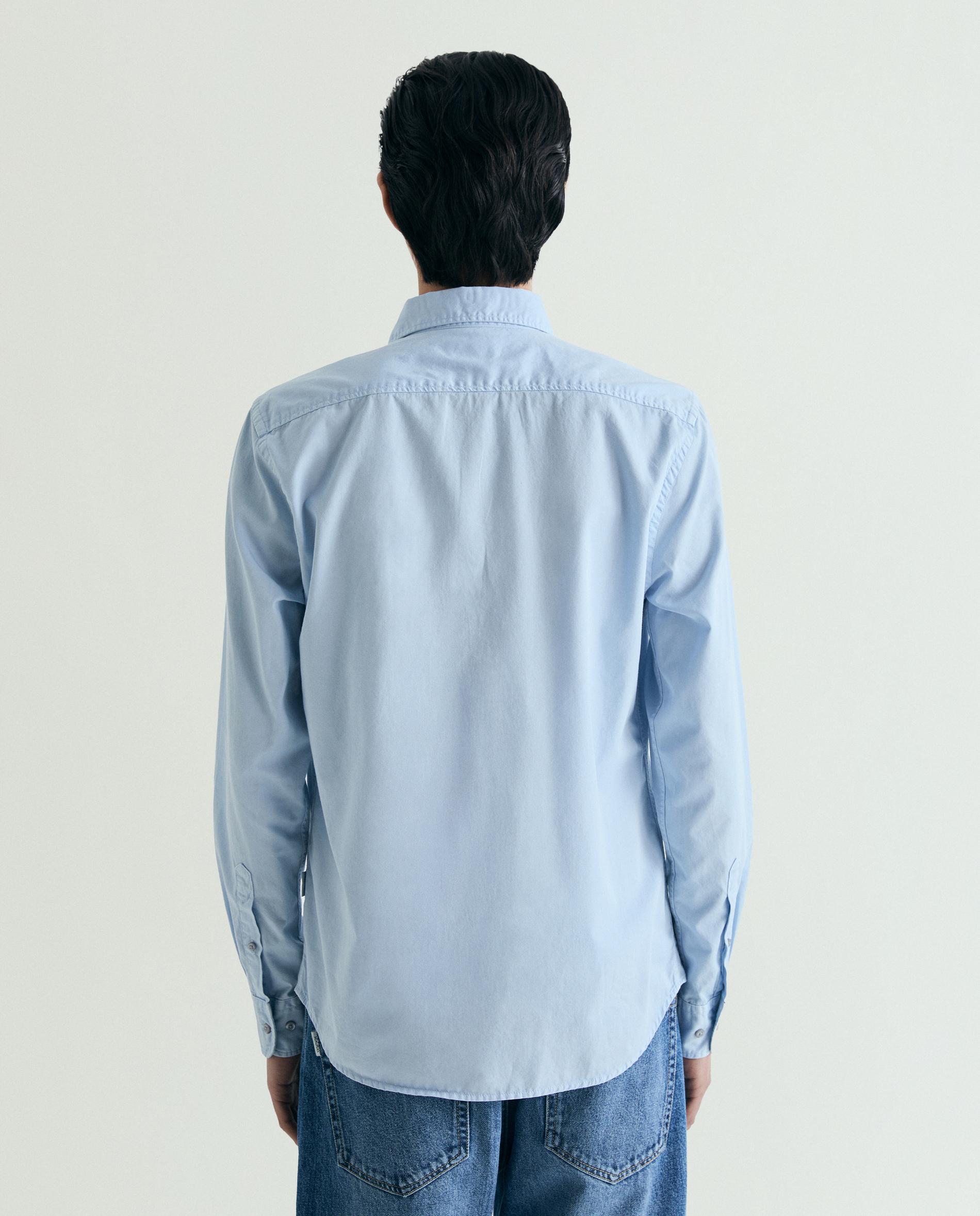 Imagen 2 de Camisa de hombre regular fit con calavera bordada a tono - Scalpers - Azul claro Azul claro