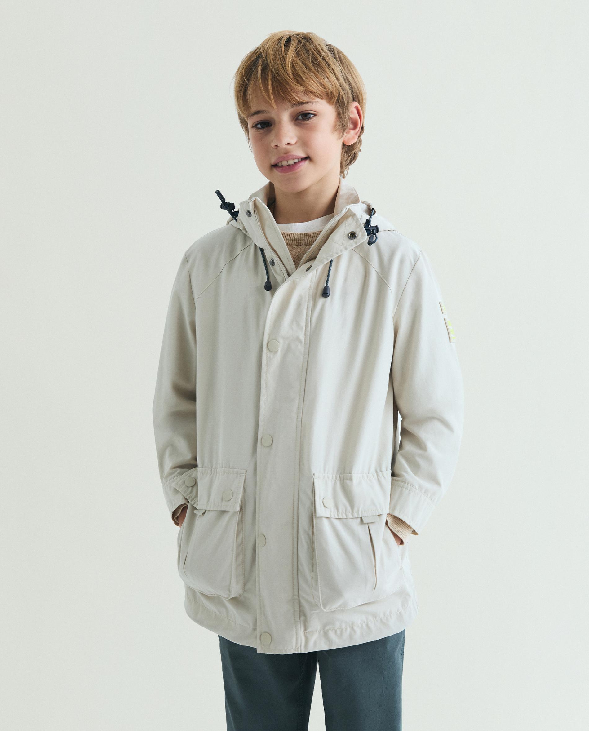 Parka de niño con capucha y doble cierre