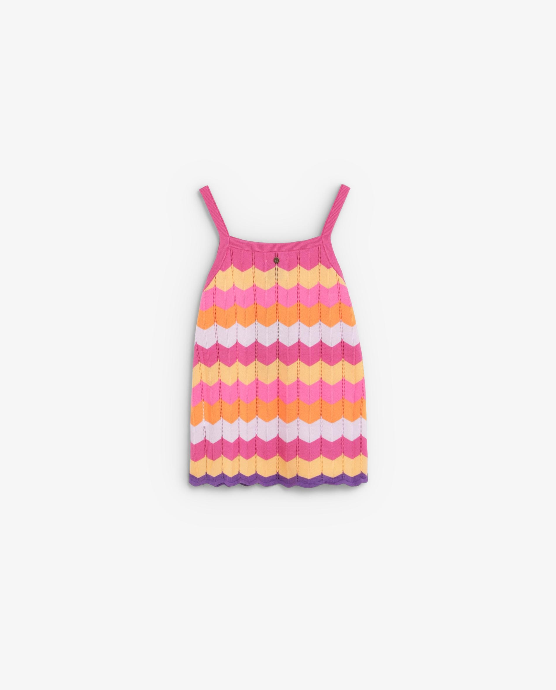 Top de niña de tirantes con estampado zigzag - Scalpers - Multicolor Multicolor-4