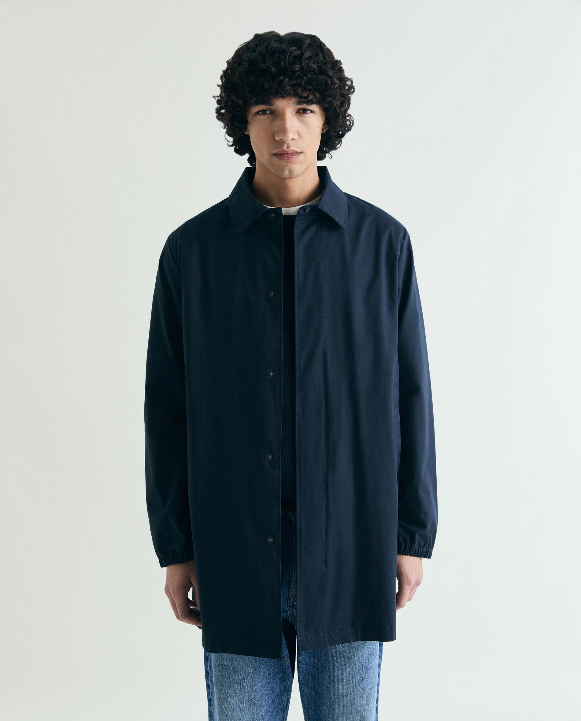 Scalpers - Parka de hombre larga con capucha desmontable.