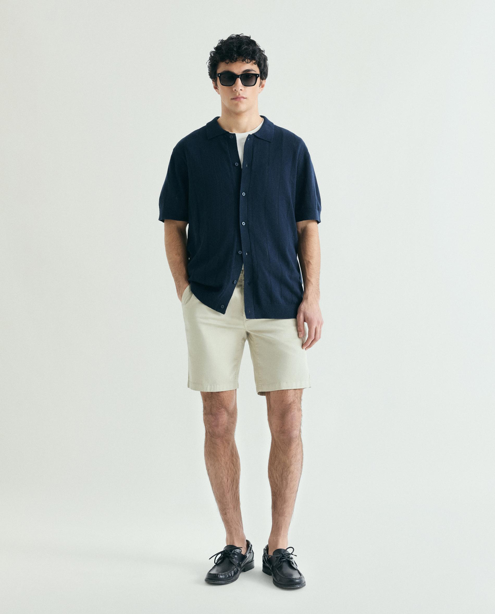 Scalpers - Bermudas de hombre en algodón ligeramente elástico con cordón interior.