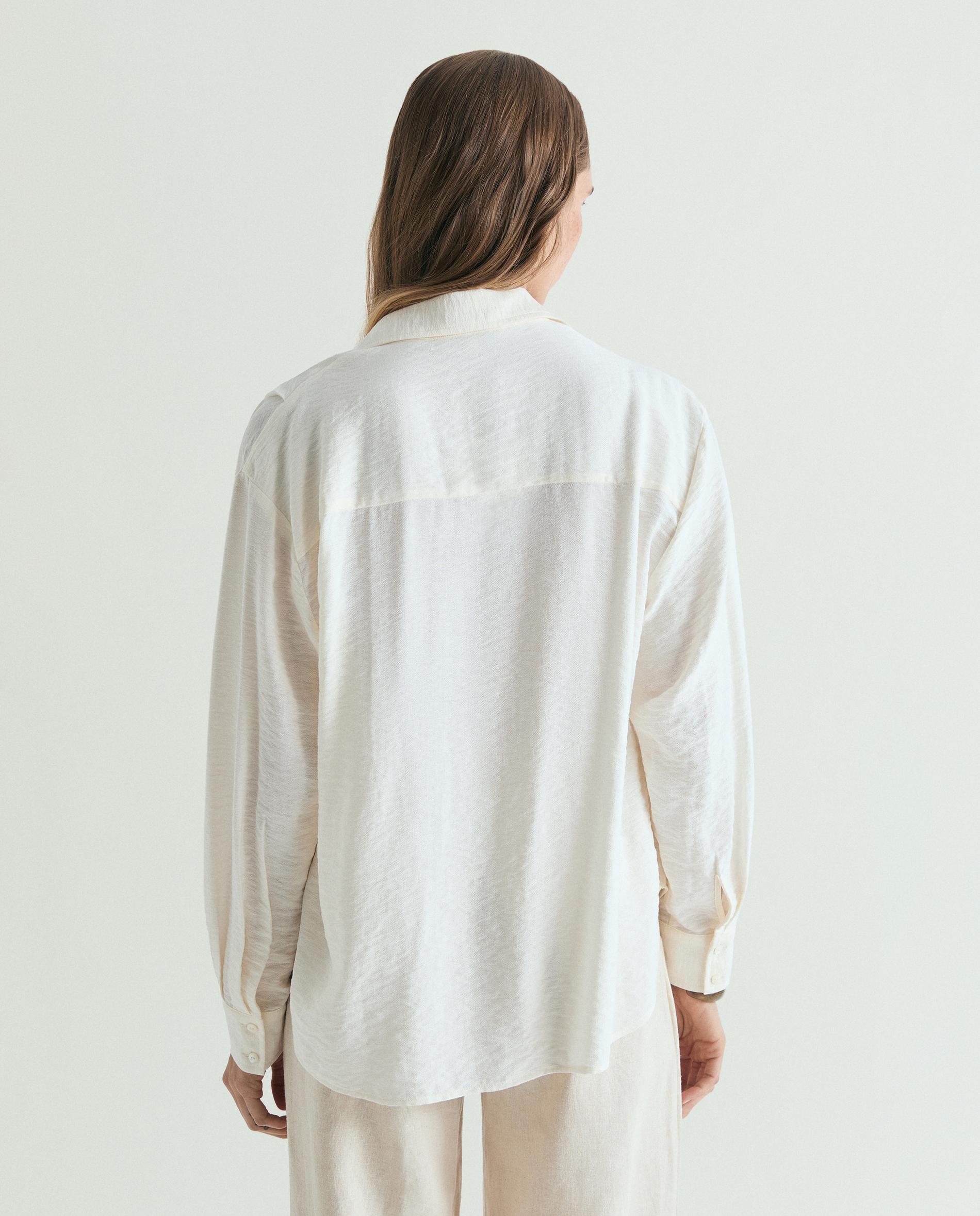 Camisa de mujer de manga larga con pliegues en los hombros - Scalpers - Crudo Crudo-2