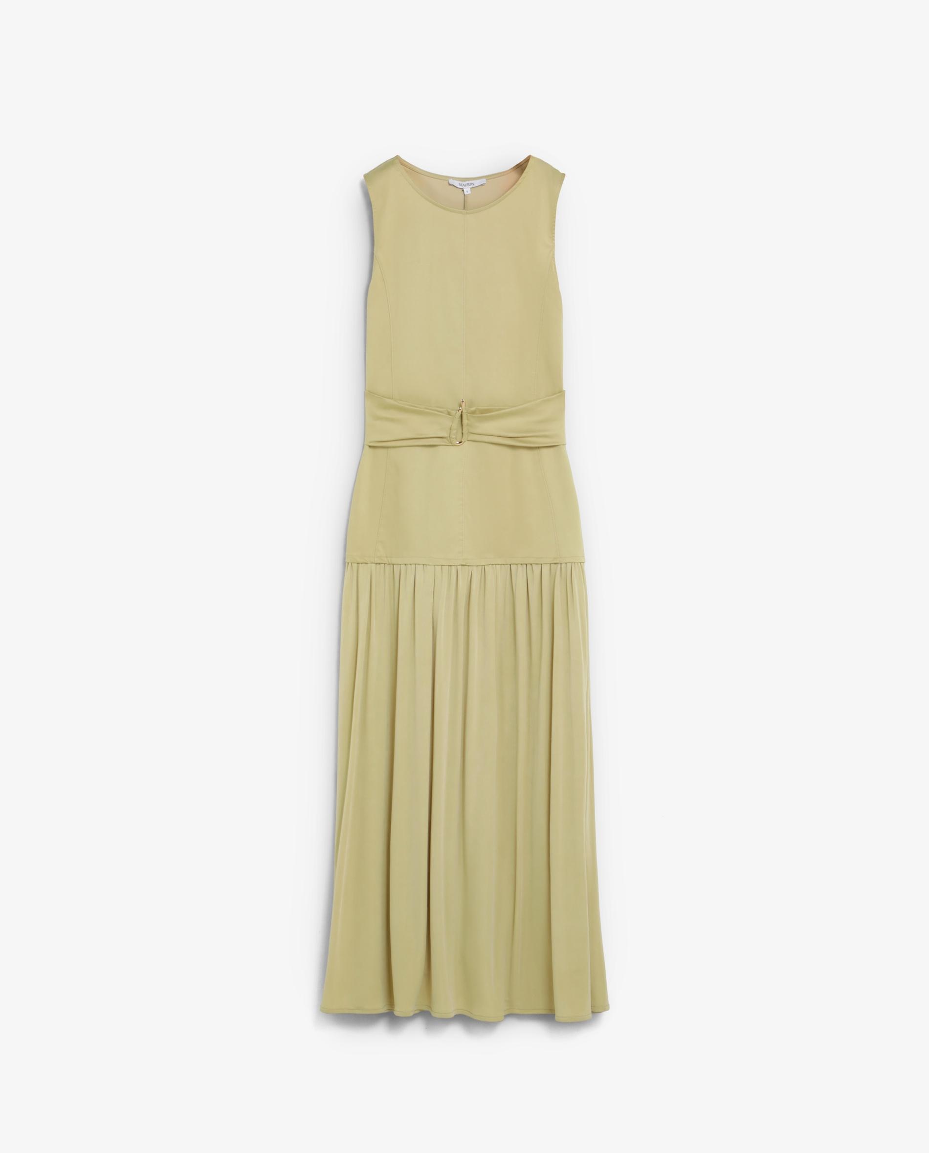 Scalpers - Vestido midi sin mangas en tejido elástico.