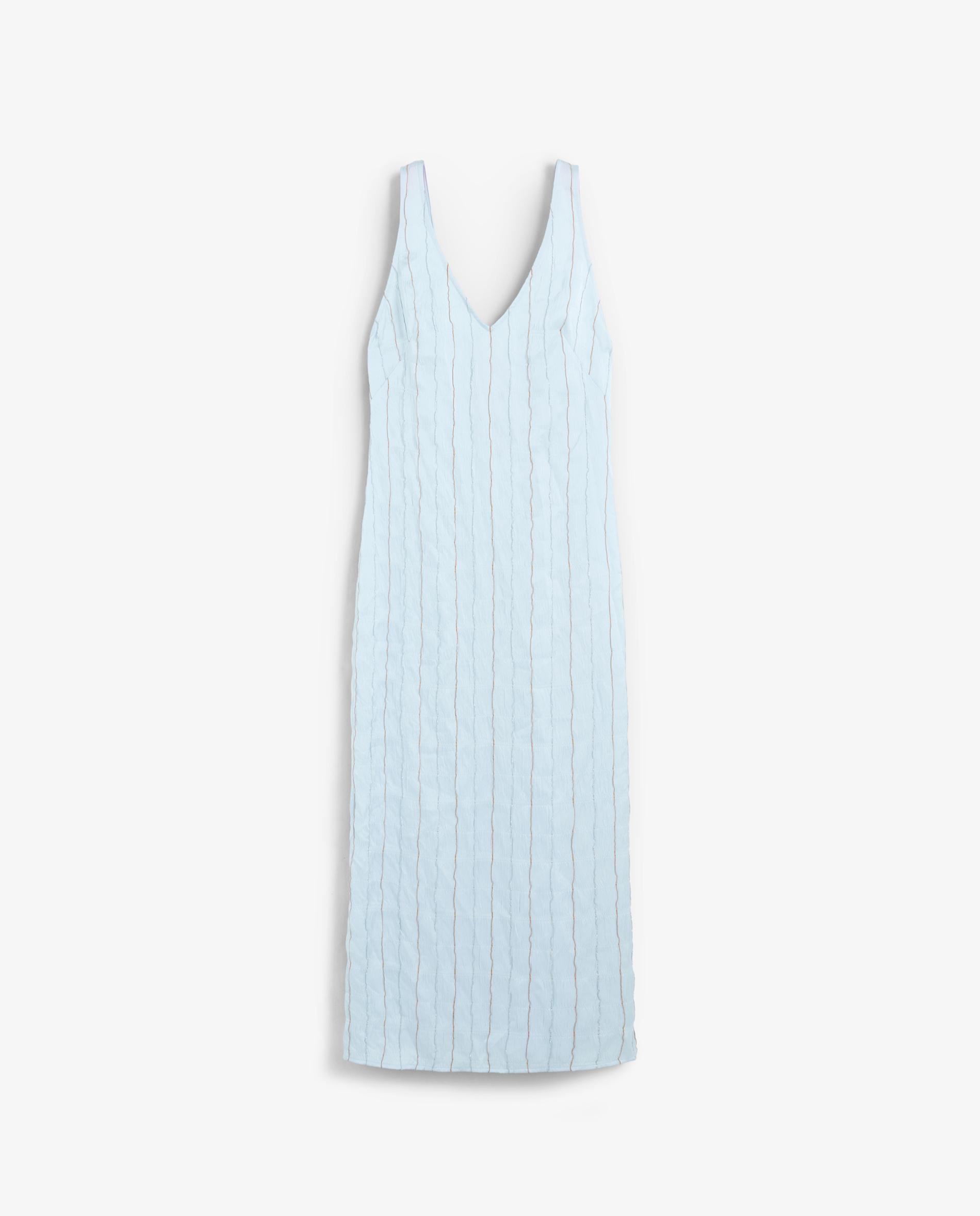 Scalpers - Vestido midi con escote de pico en tejido con textura.