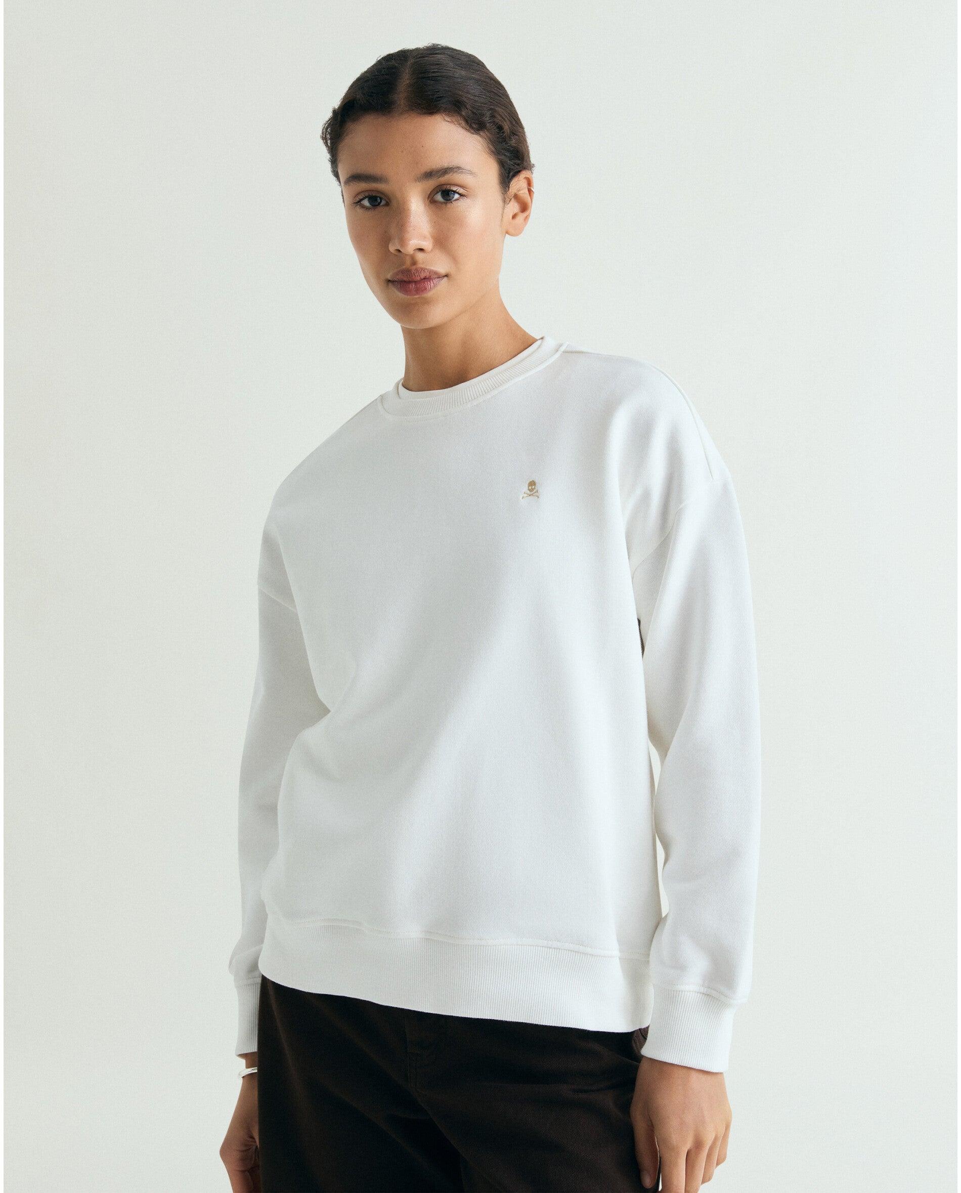 Scalpers - Sudadera de mujer con logo trasero bordado.
