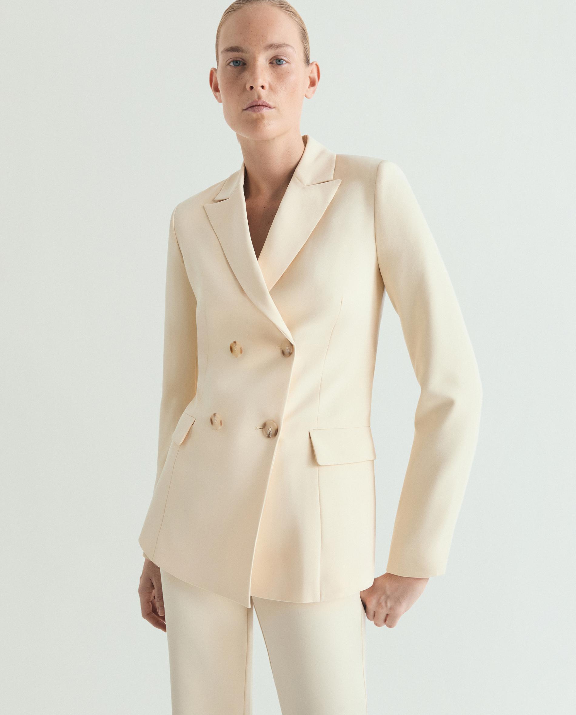 Scalpers - Blazer de mujer cruzada con doble botonadura.