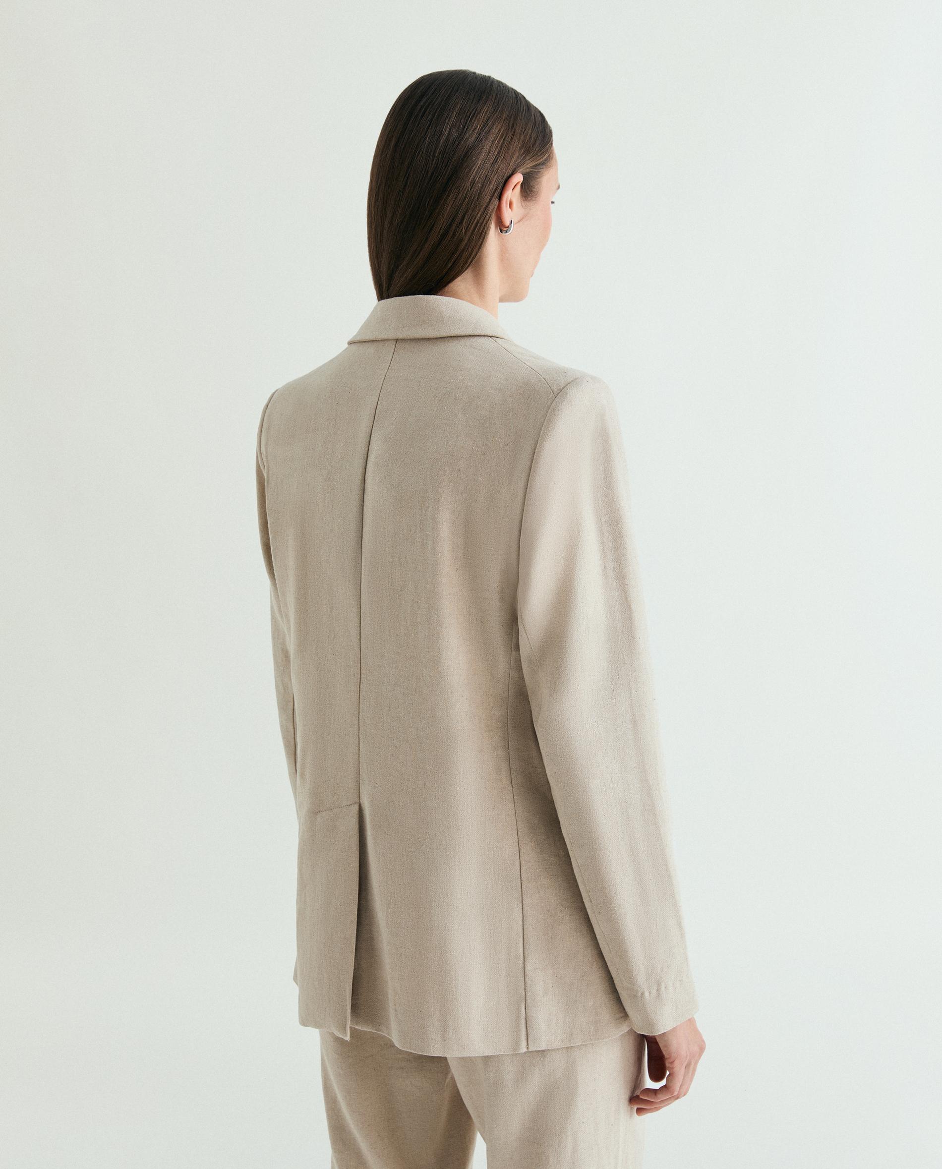 Blazer de mujer con cinturón a tono - Scalpers - Beige Beige-2