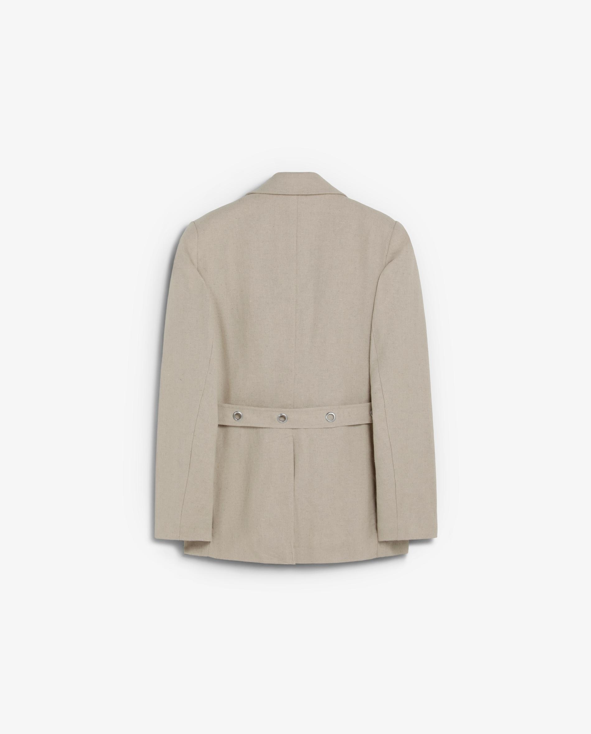 Blazer de mujer con cinturón a tono - Scalpers - Beige Beige-4