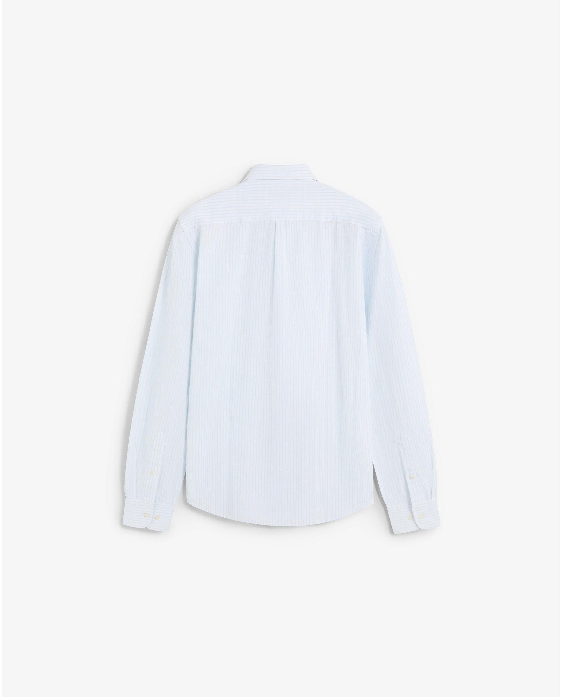 Camisa Oxford de hombre a rayas de manga larga - Scalpers - Azul Azul-3