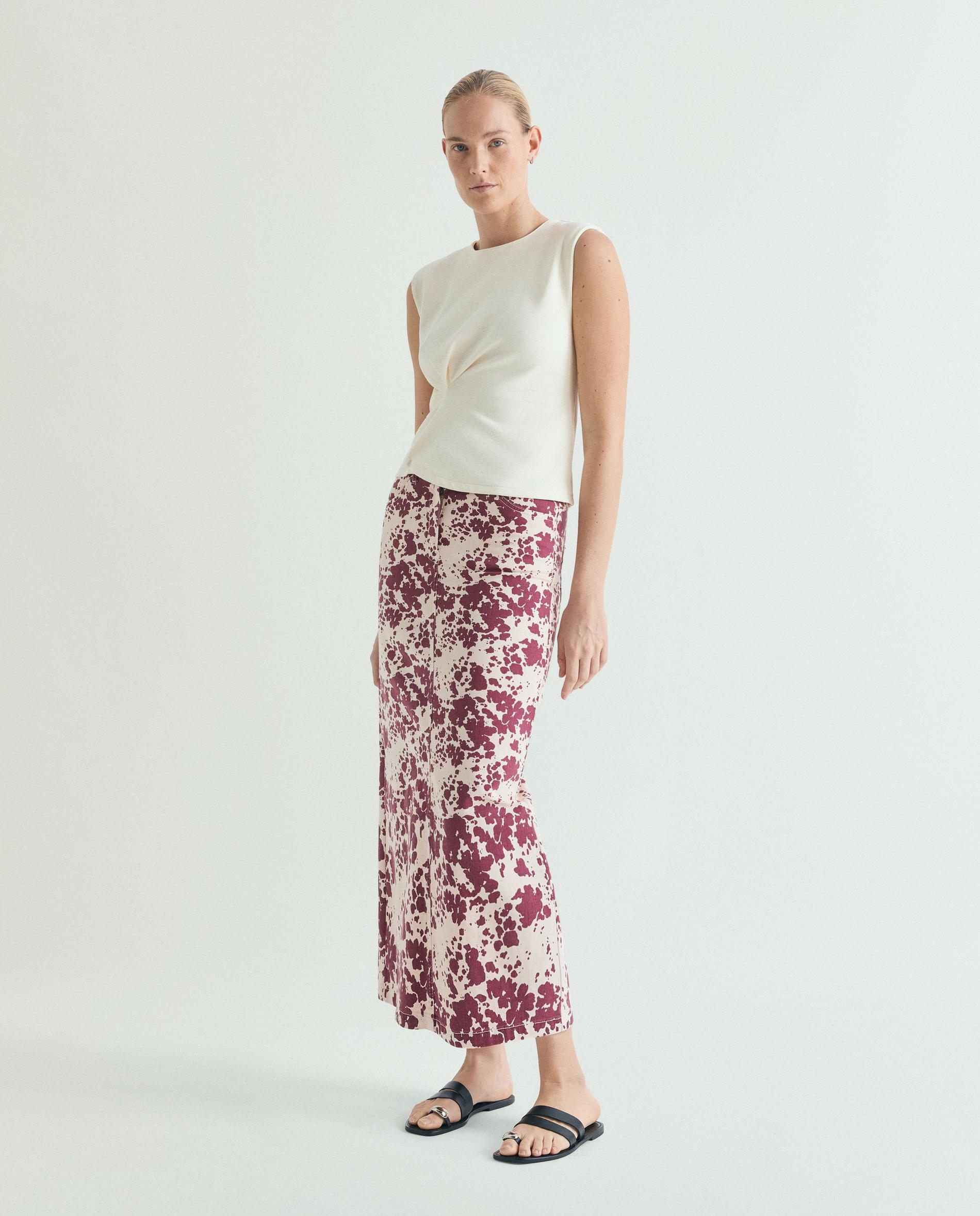 Falda midi vaquera con estampado animal print - Scalpers - Multicolor Multicolor-1